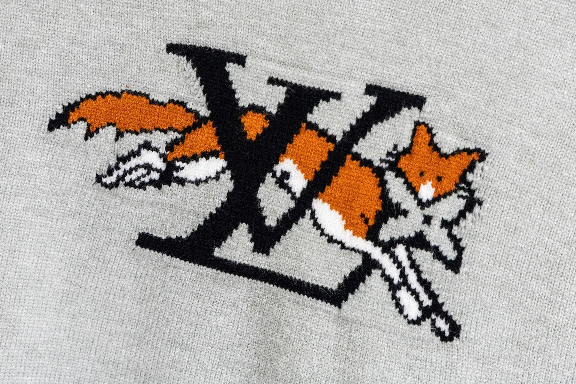 Fox Jacquard Crew-Neck Knit Sweater D16520241 — view 6