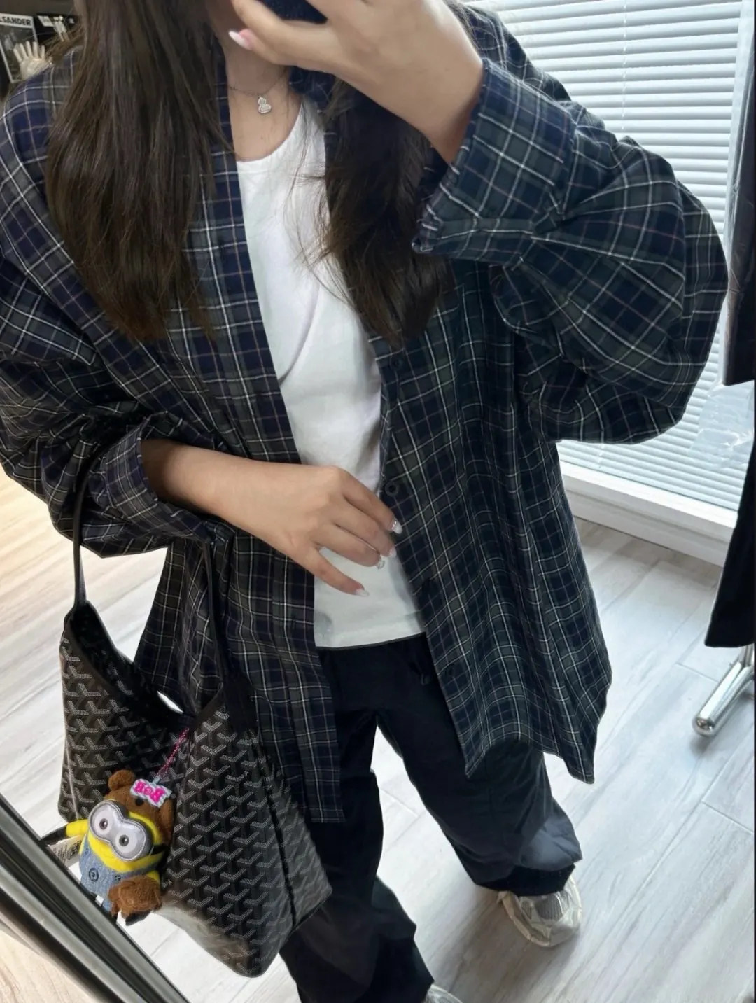 Logo-Print Plaid Cotton Shirt D16520248 — view 6