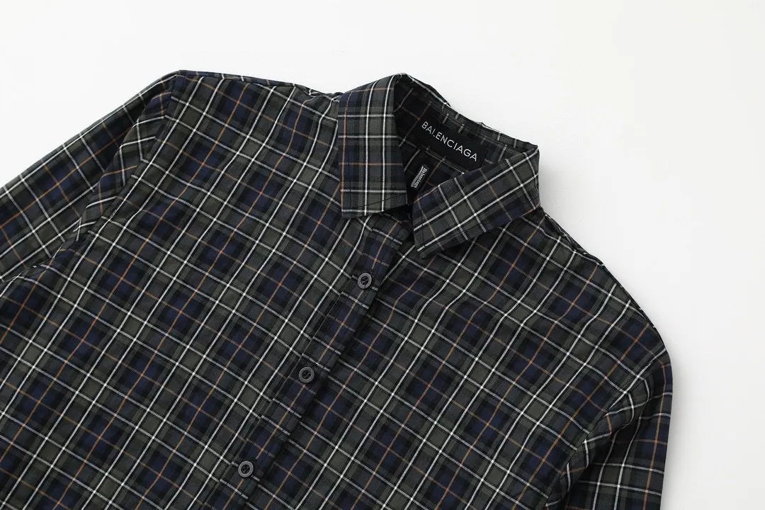 Logo-Print Plaid Cotton Shirt D16520249 — view 3