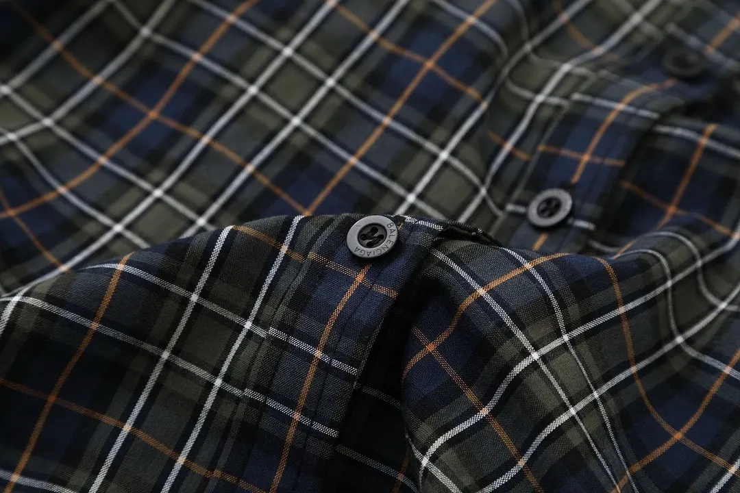 Logo-Print Plaid Cotton Shirt D16520249 — view 5