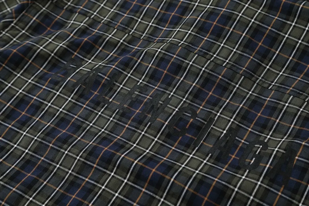 Logo-Print Plaid Cotton Shirt D16520249 — view 6