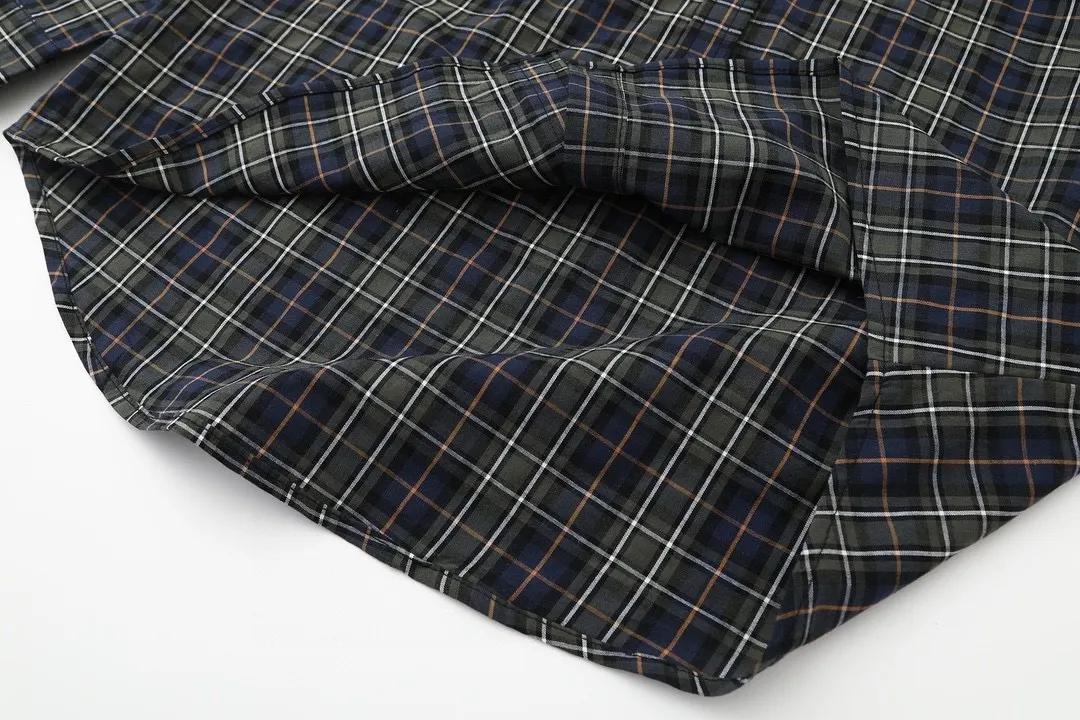 Logo-Print Plaid Cotton Shirt D16520249 — view 8