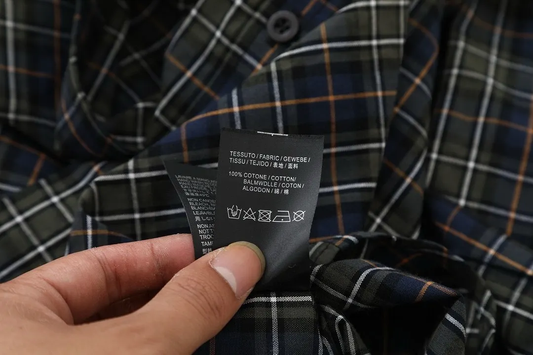 Logo-Print Plaid Cotton Shirt D16520249 — view 9