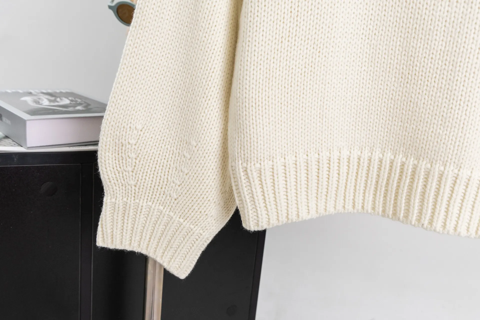 Triomphe Intarsia Knit Crew-Neck Sweater D17020239 — view 7
