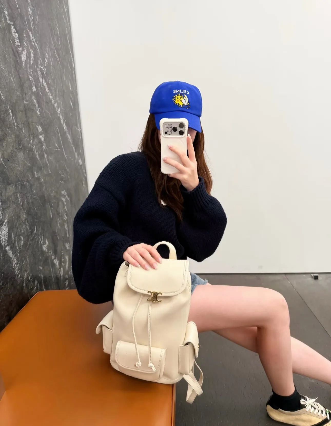 Triomphe Logo Cropped Knit Sweater D17020236