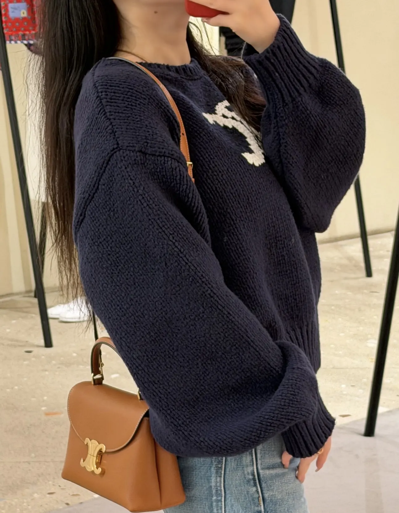 Triomphe Logo Cropped Knit Sweater D17020236 — view 13