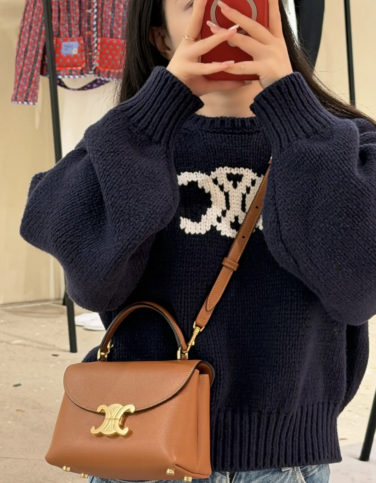 Triomphe Logo Cropped Knit Sweater D17020236 — view 14