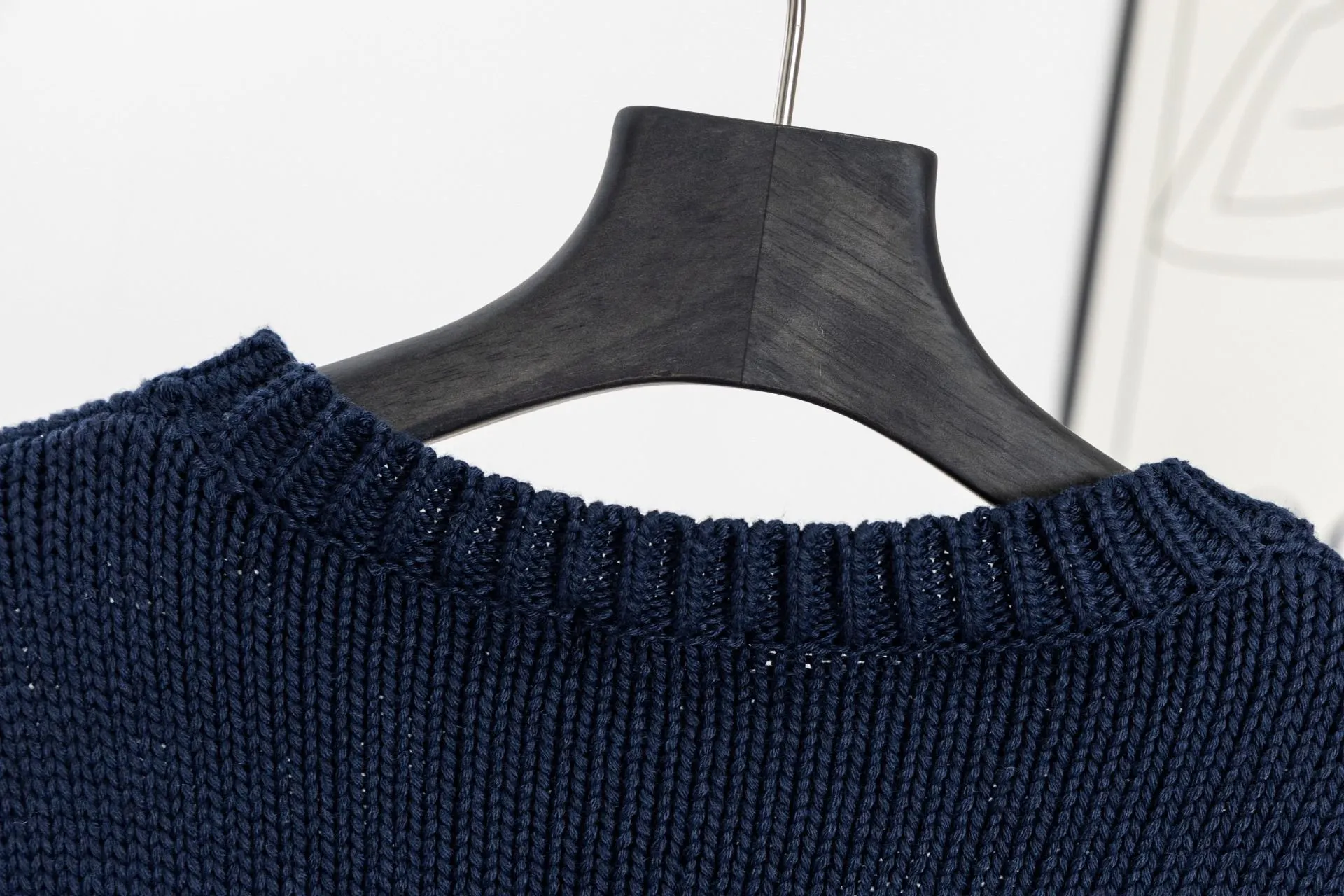 Triomphe Intarsia Cropped Knit Sweater D17020237 — view 4