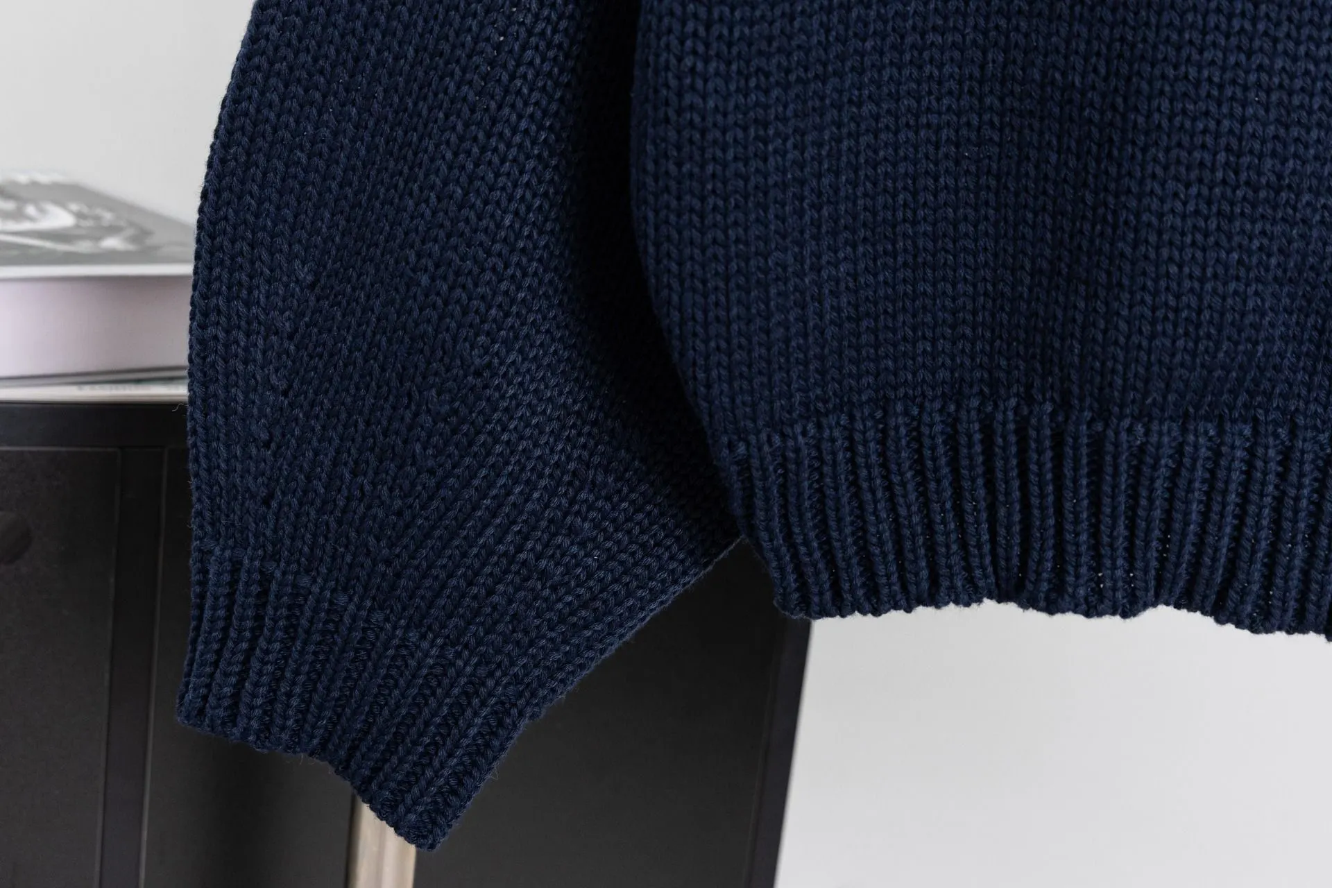 Triomphe Intarsia Cropped Knit Sweater D17020237 — view 7