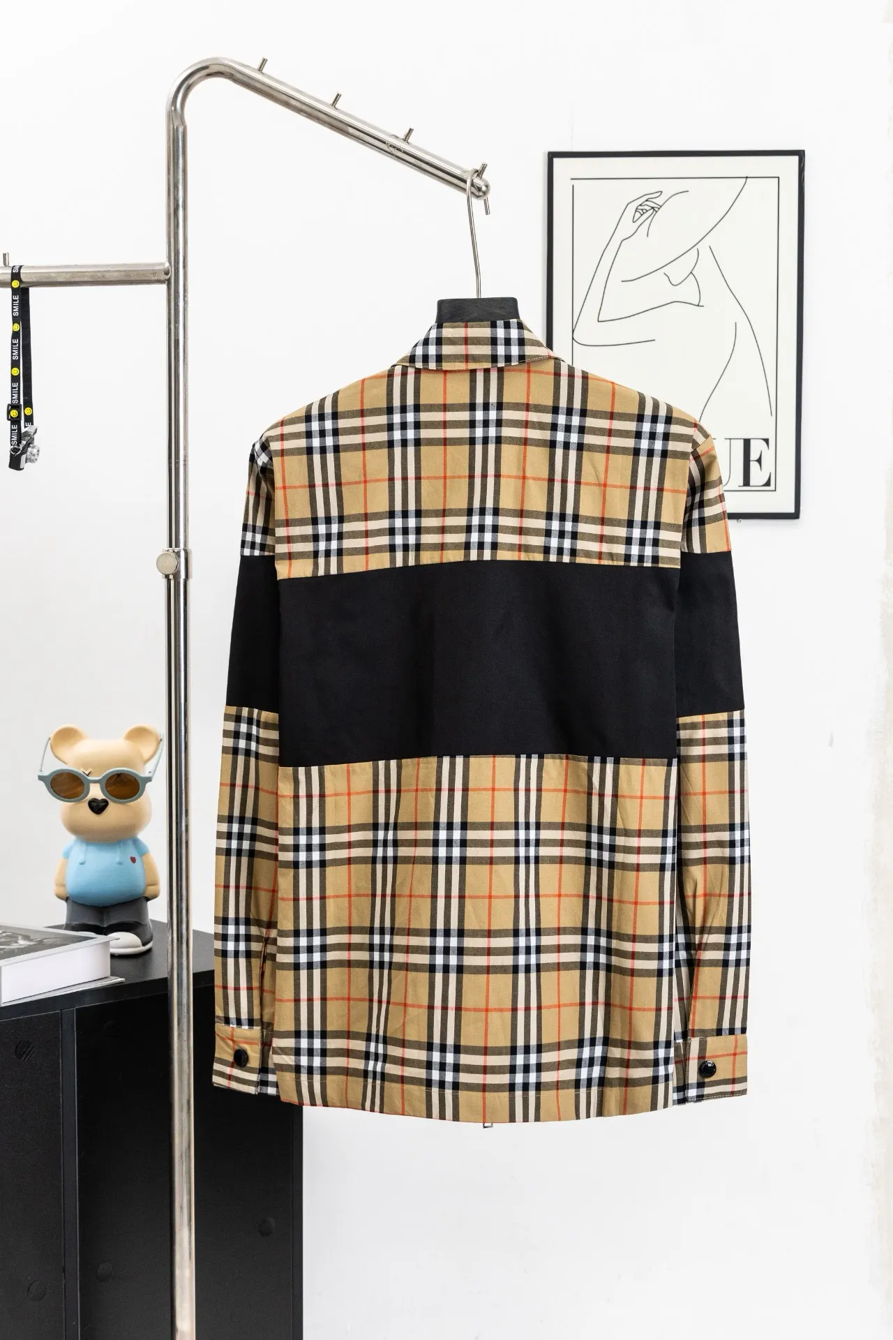 Panelled Check Zip-Up Shirt Jacket D19021718 — view 2