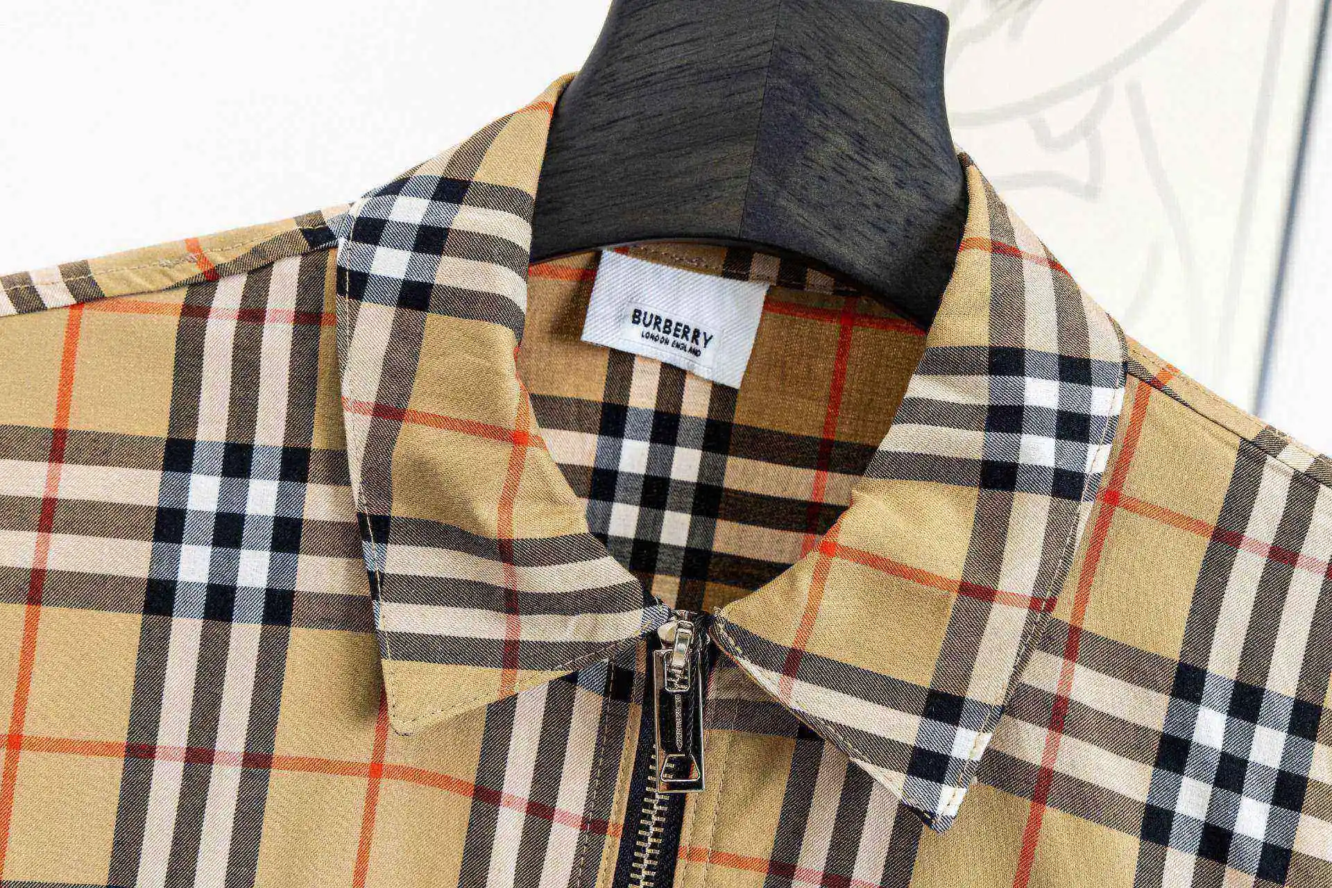 Panelled Check Zip-Up Shirt Jacket D19021718 — view 3