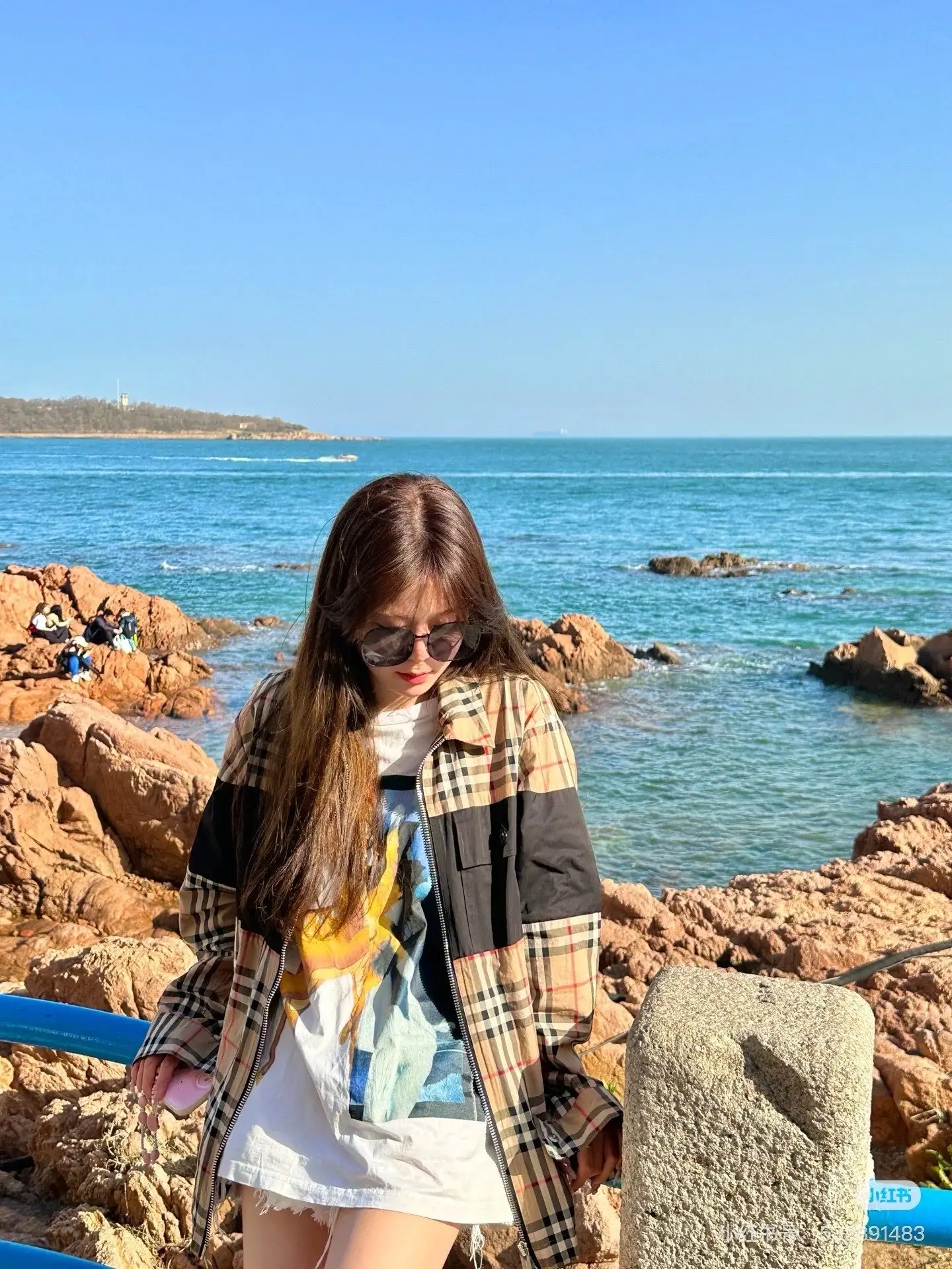 Check Print Panel Zip-Up Shirt Jacket D19021717 — view 3