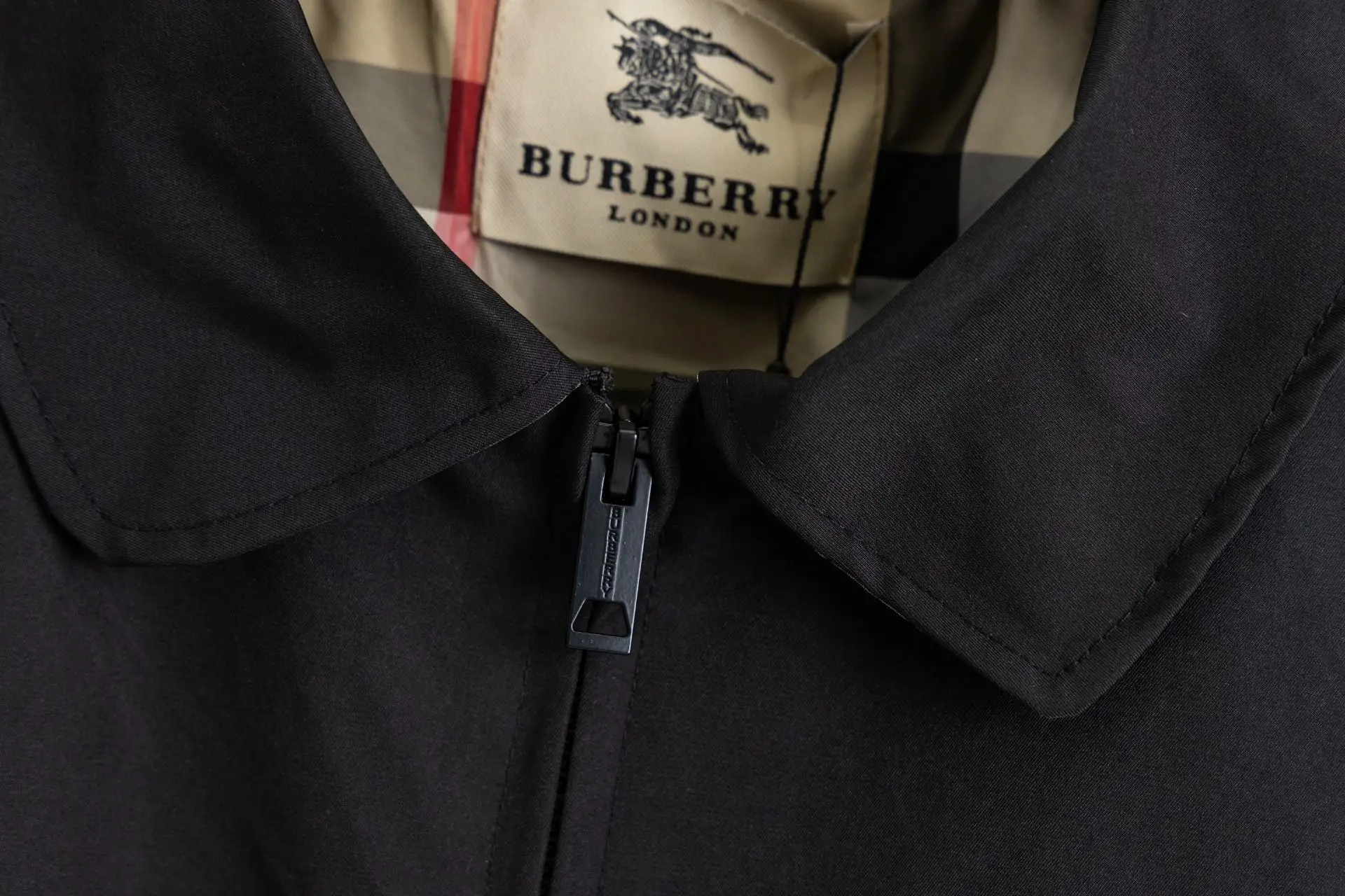 Embroidered Logo Harrington Jacket with Check Lining D19521683 — view 12