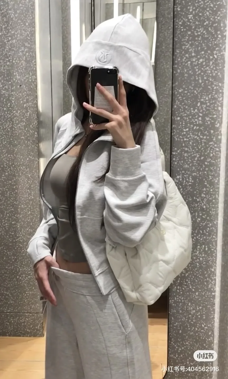 Waffle-Knit Cropped Zip-Up Hoodie D20021694 — view 3
