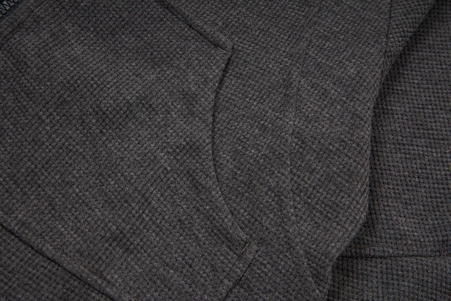 Waffle-Knit Cropped Zip-Up Hoodie D20021699 — view 7