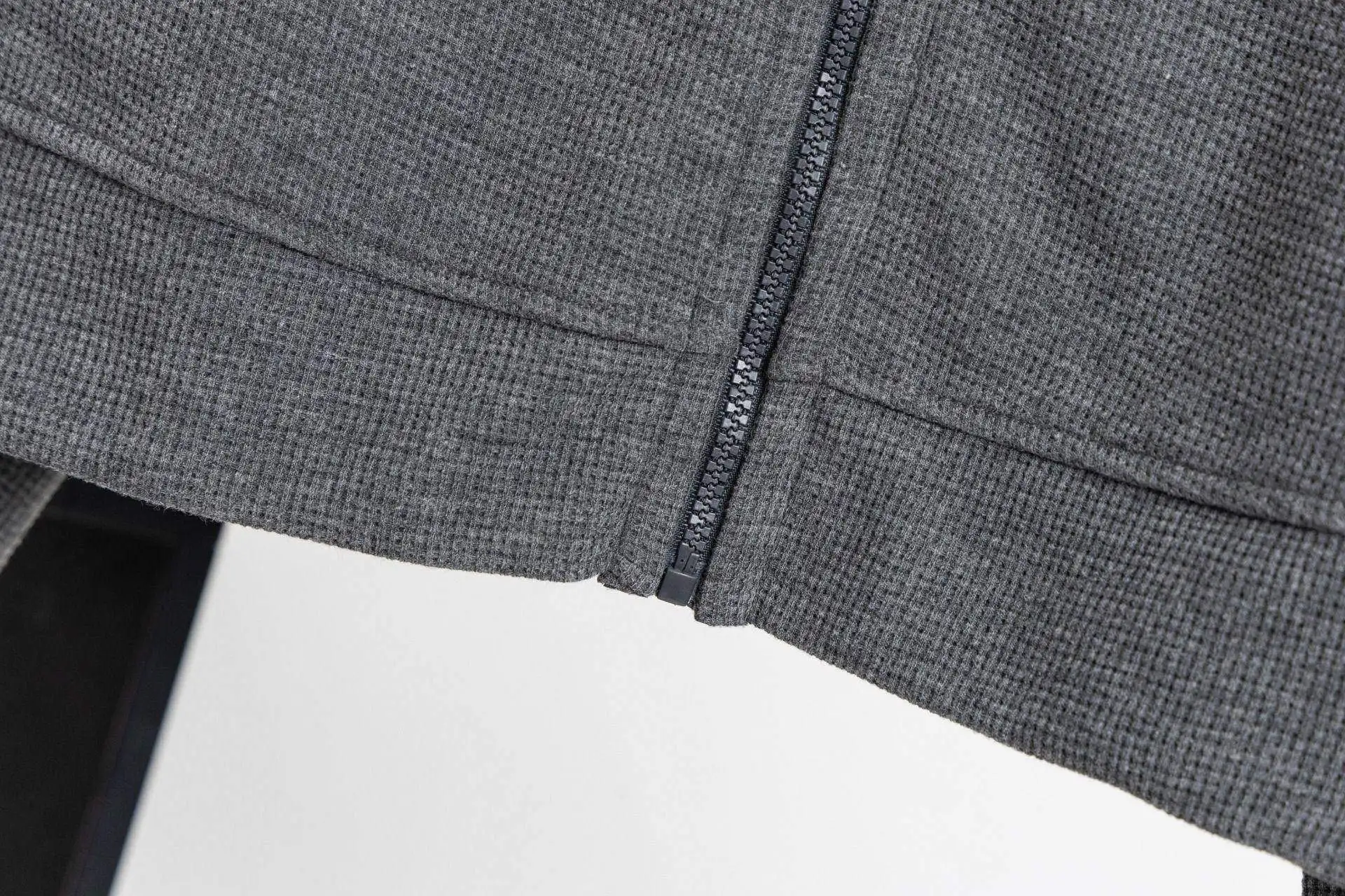 Waffle-Knit Cropped Zip-Up Hoodie D20021698 — view 7