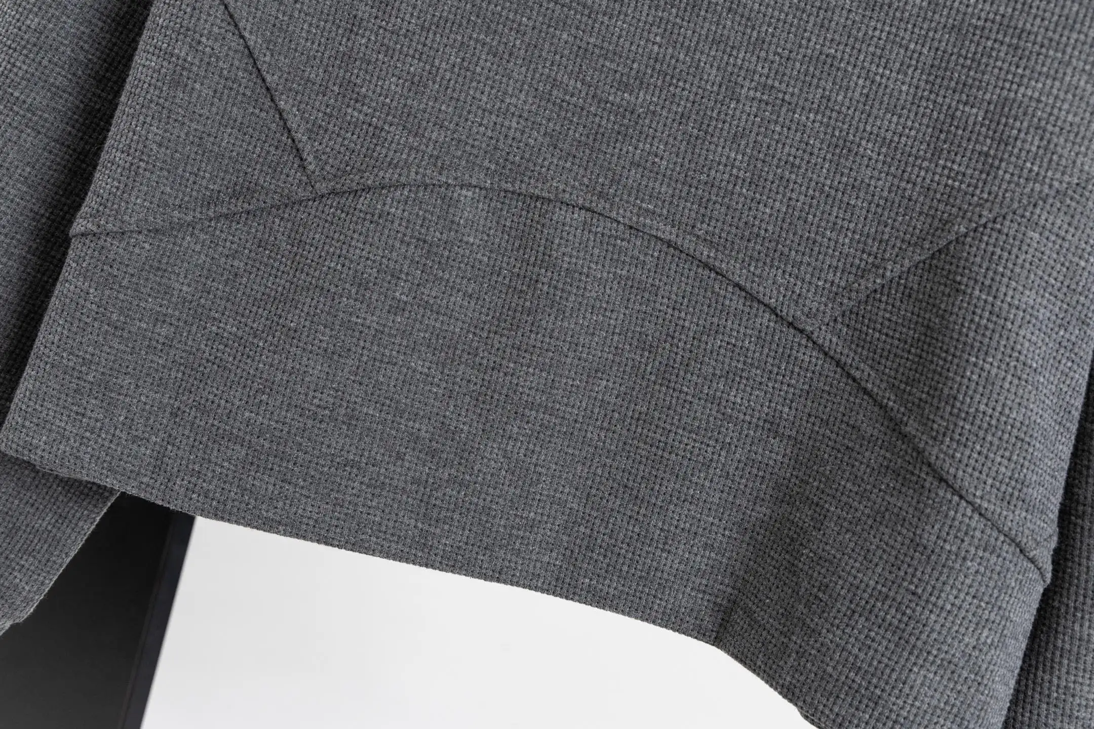 Waffle-Knit Cropped Zip-Up Hoodie D20021698 — view 10