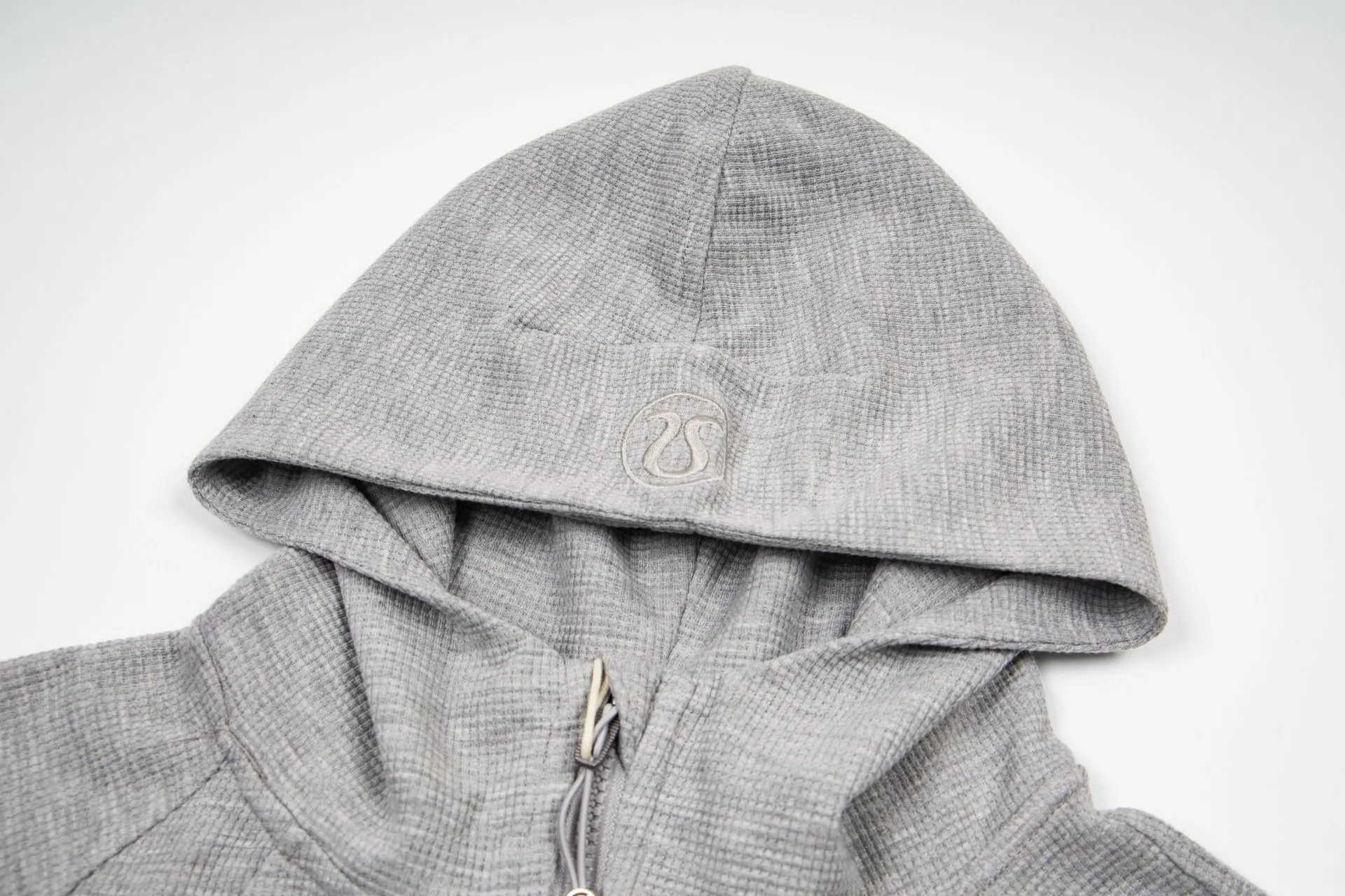 Waffle-Knit Cropped Hooded Jacket D20021696 — view 3