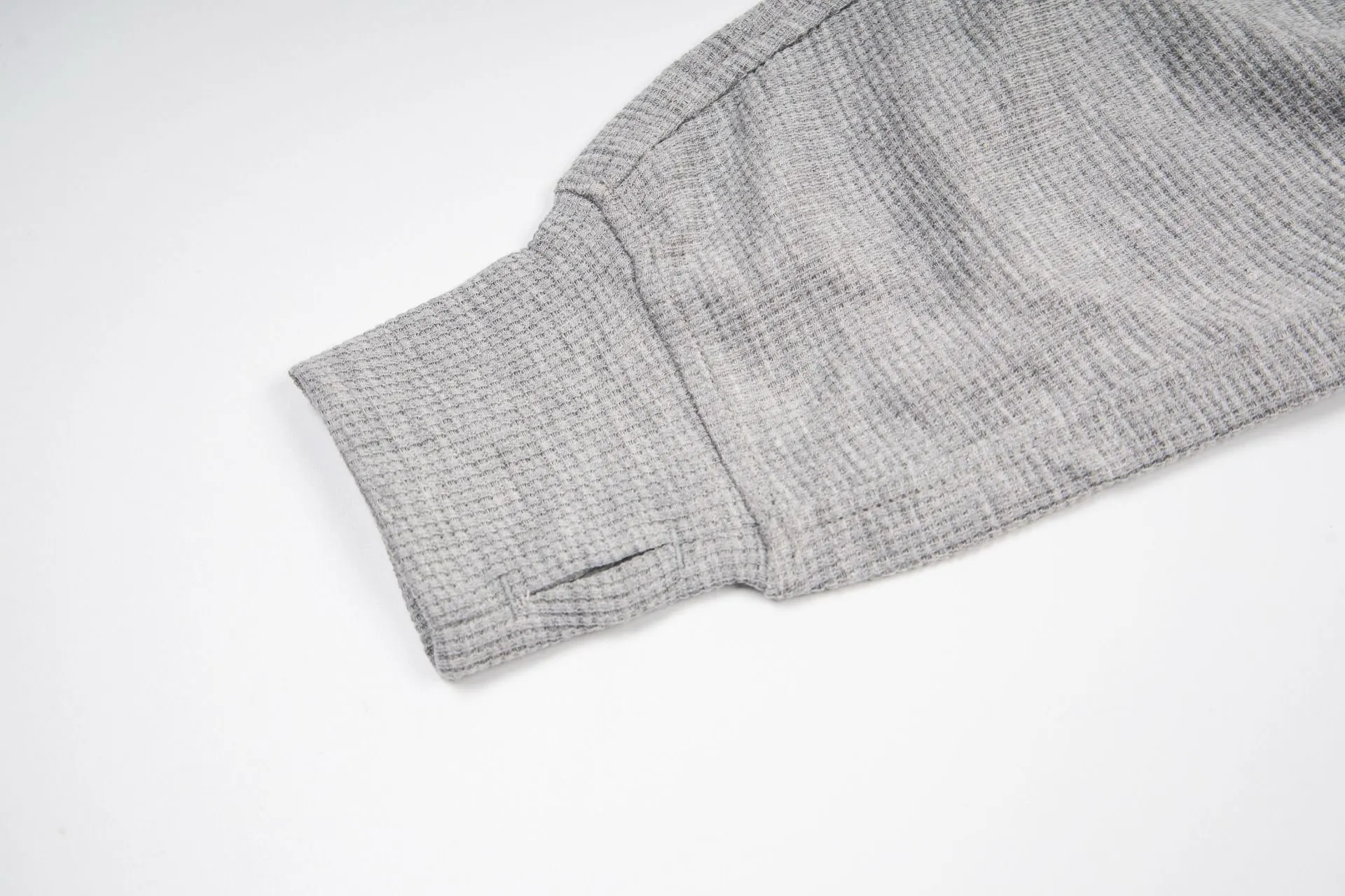 Waffle-Knit Cropped Hooded Jacket D20021696 — view 8