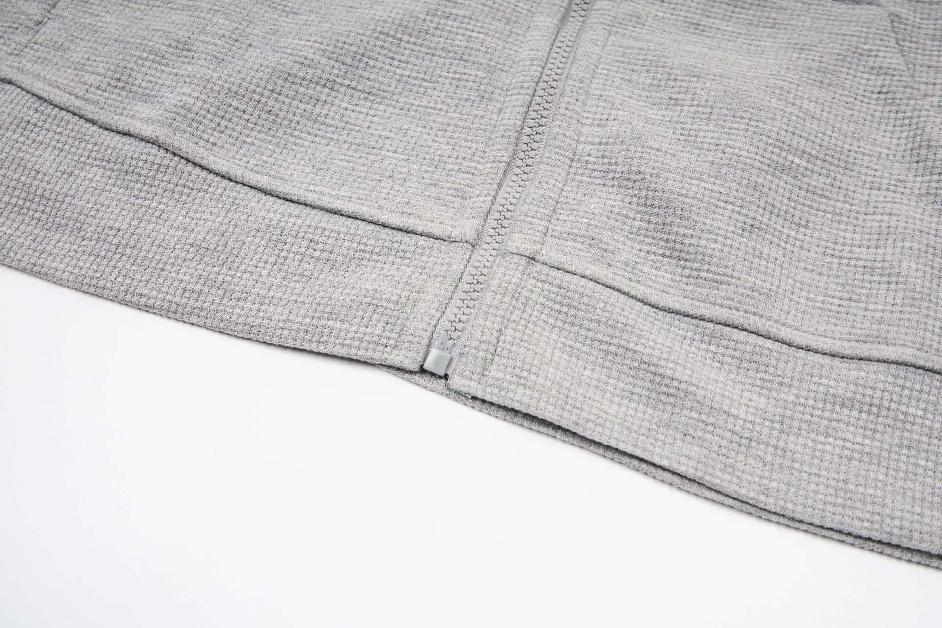 Waffle-Knit Cropped Hooded Jacket D20021696 — view 9