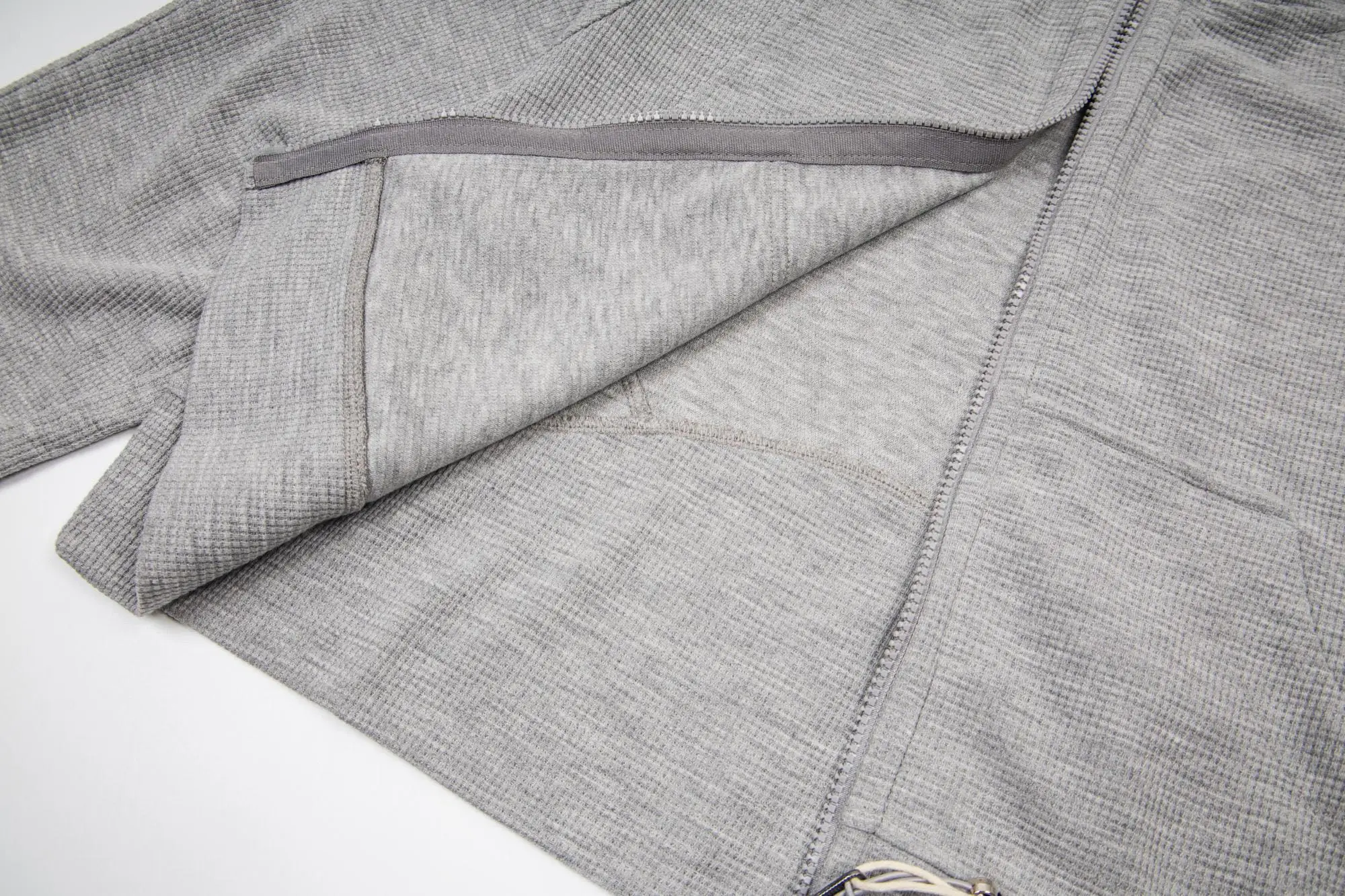 Waffle-Knit Cropped Hooded Jacket D20021696 — view 11