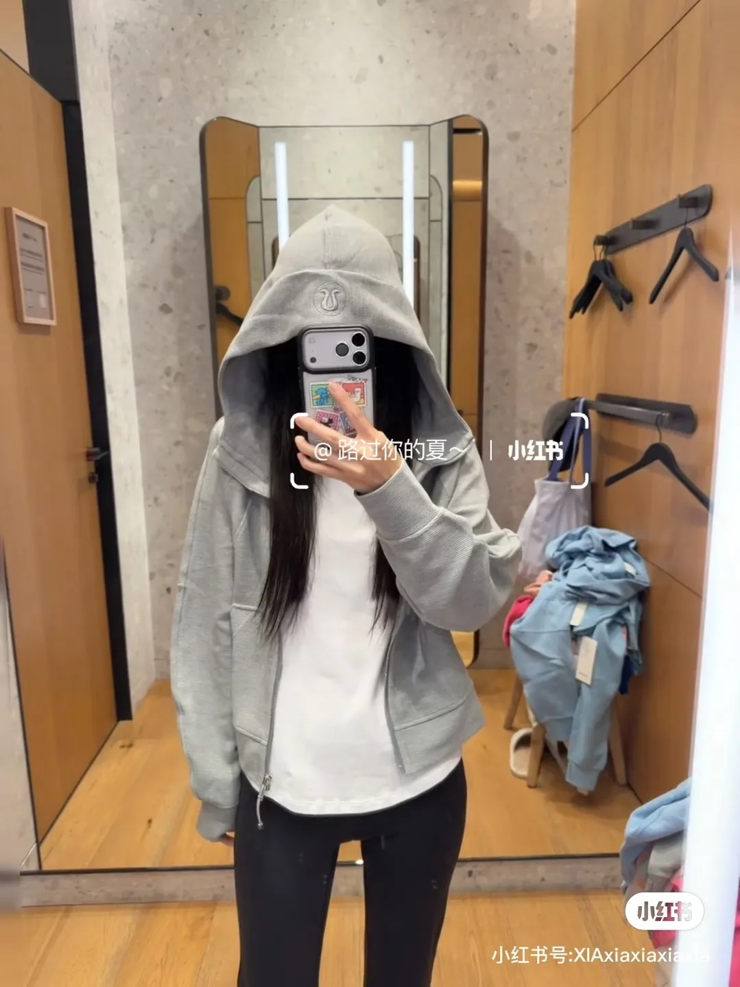 Waffle-Knit Zip-Up Hooded Jacket D20021697 — view 3