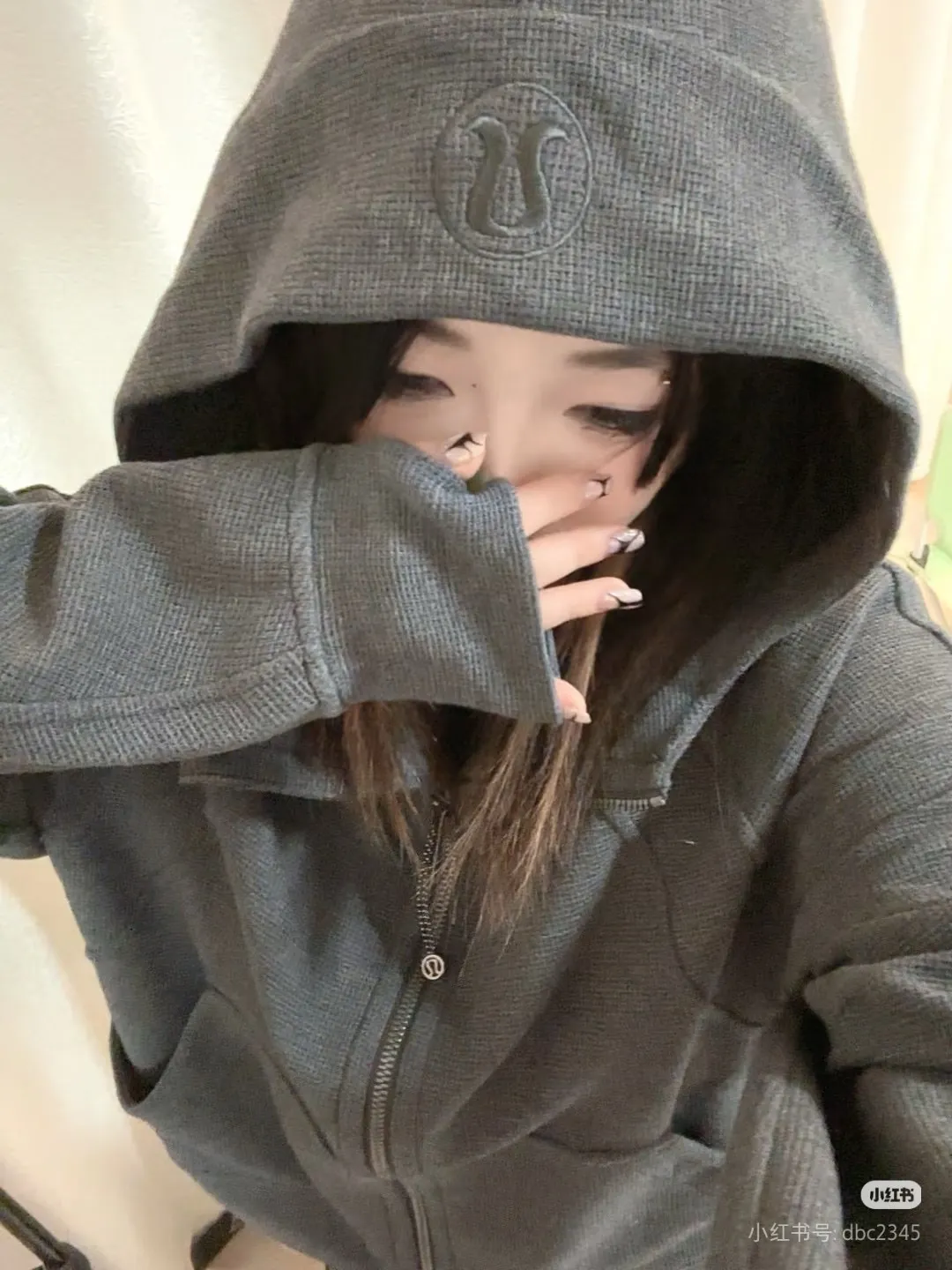 Waffle-Knit Zip-Up Hooded Jacket D20021697 — view 7