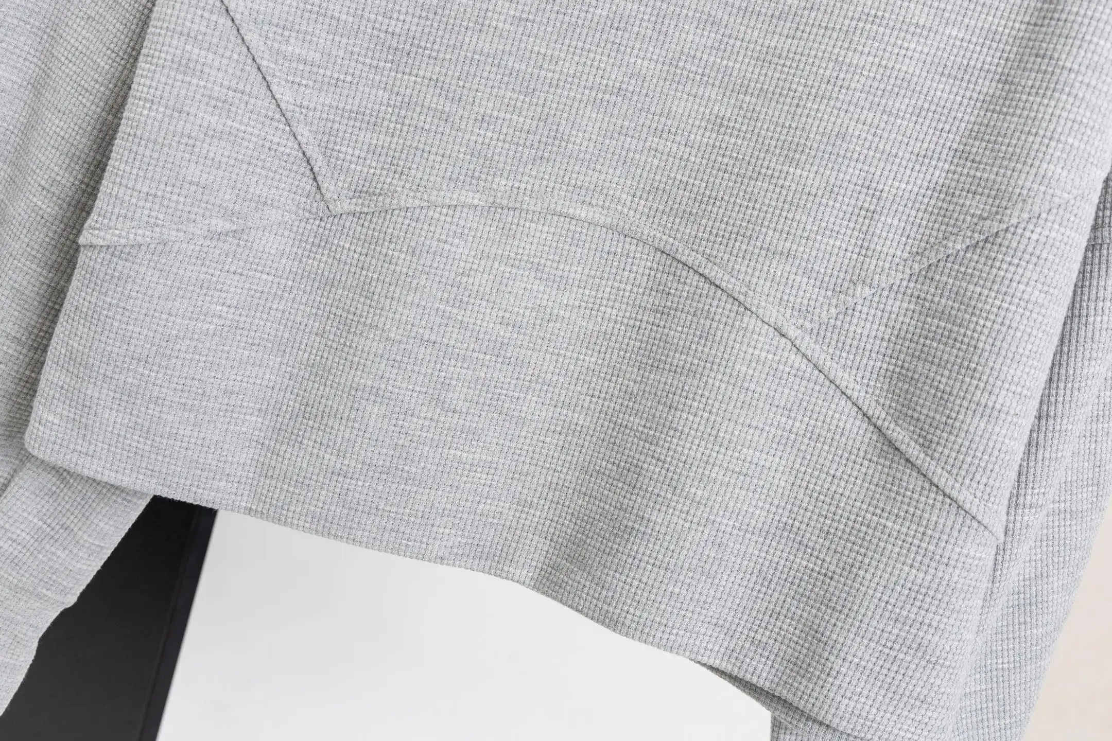 Waffle-Knit Cropped Zip-Up Hoodie D20021695 — view 9