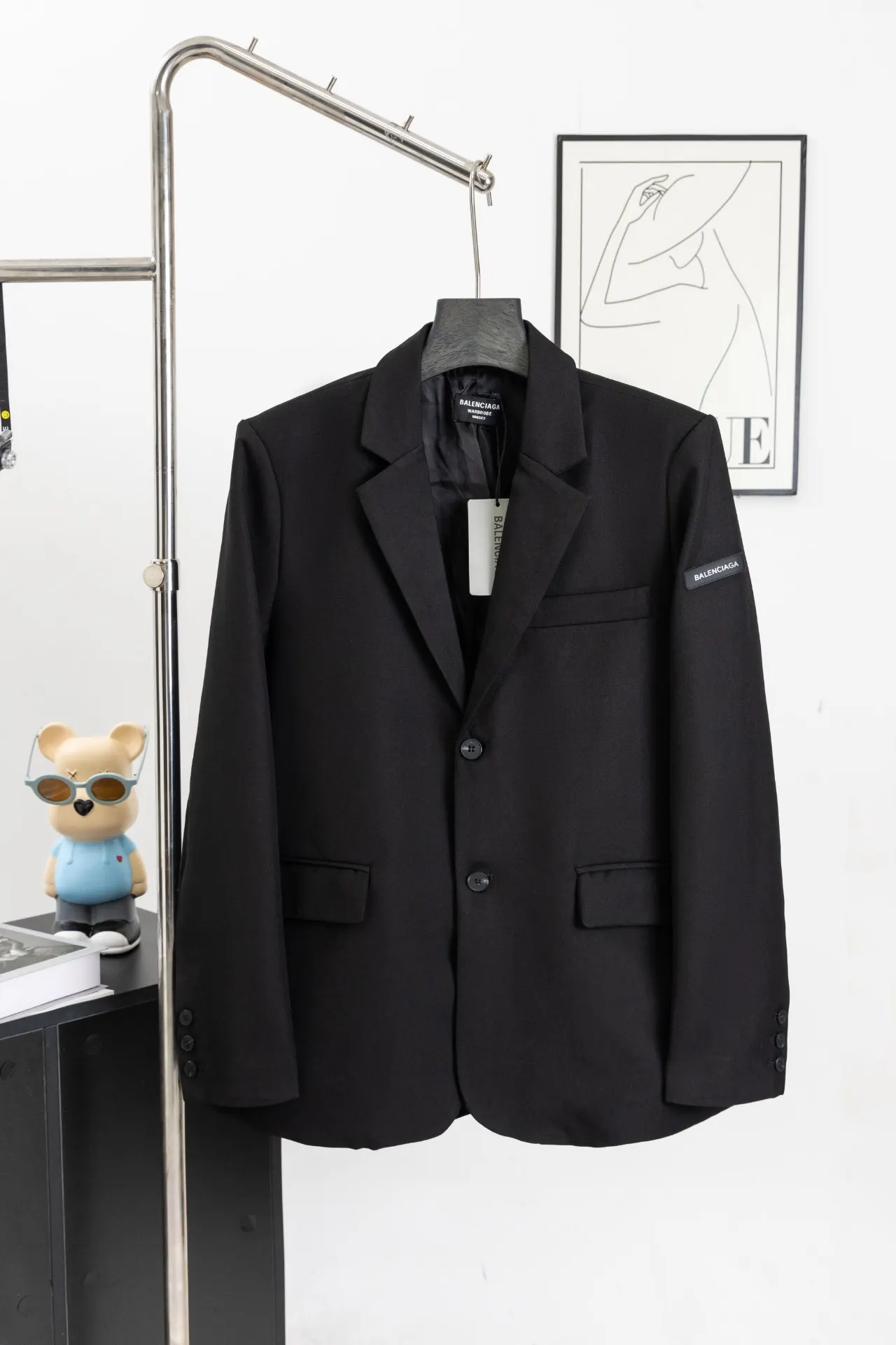 Logo-Patch Oversized Casual Blazer D21021704