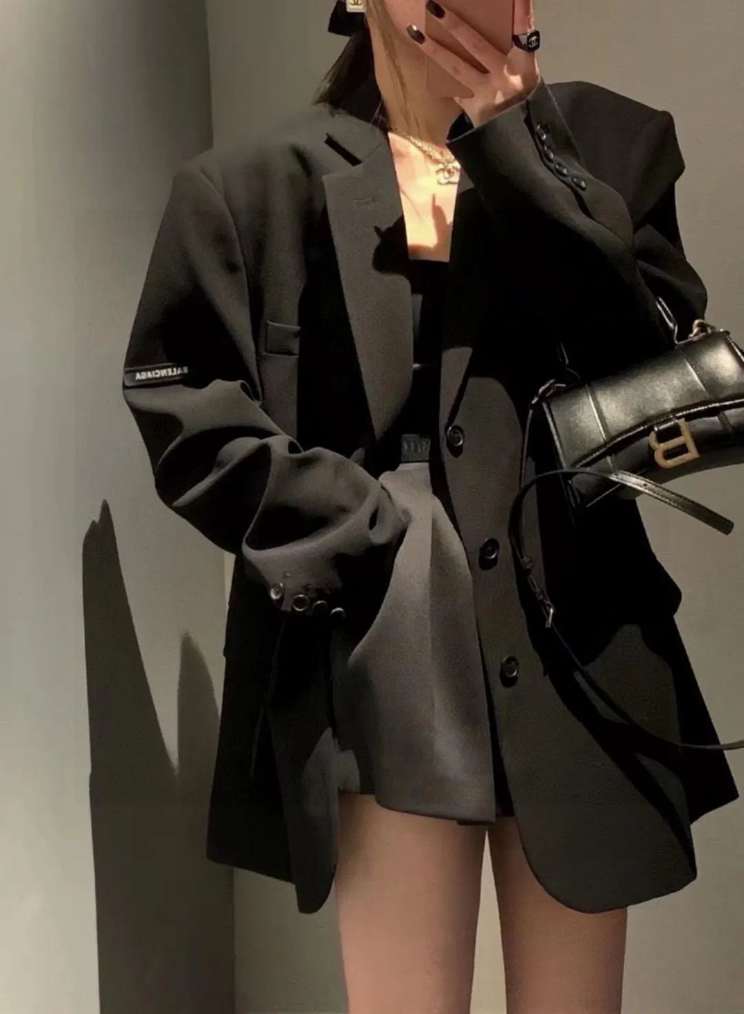 Logo-Patch Oversized Blazer D21021703 — view 6
