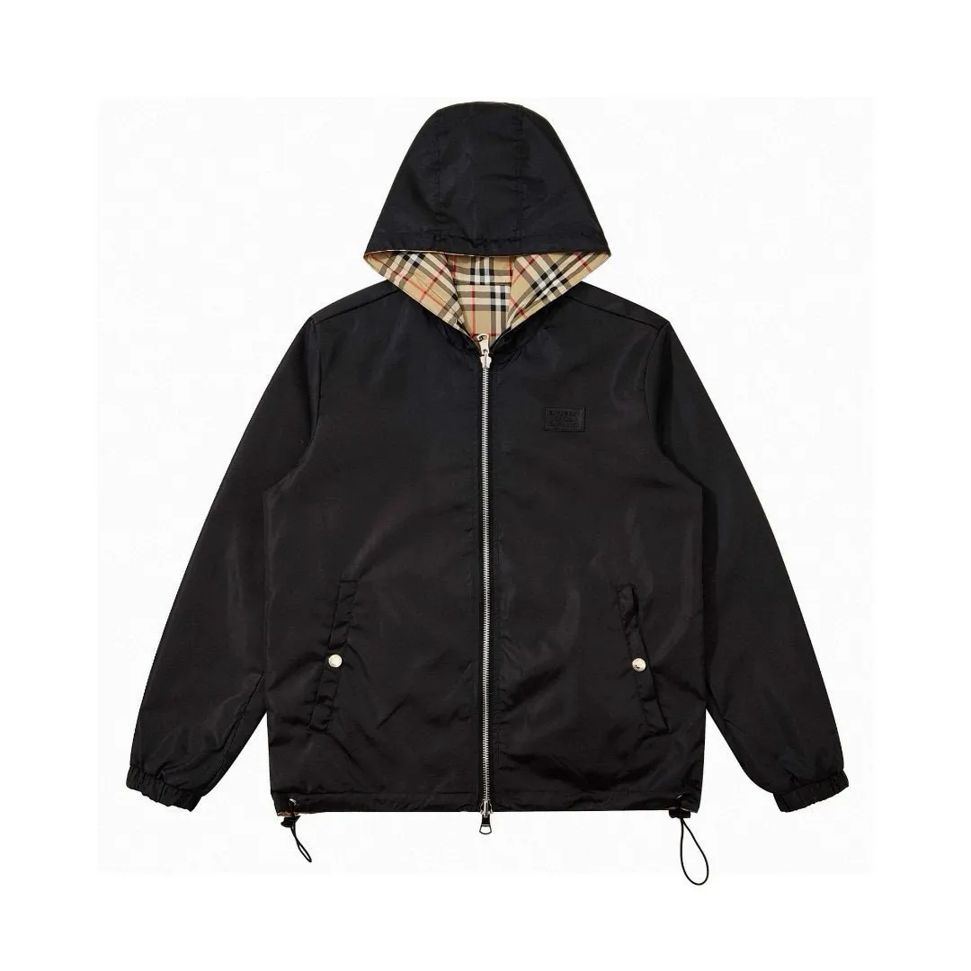Reversible Check Hooded Jacket D23521678 — view 2