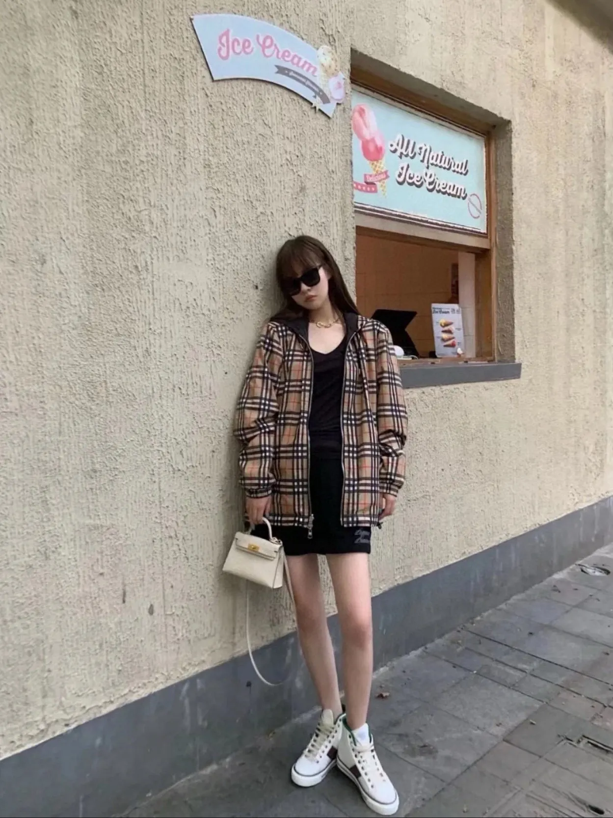Reversible Check Hooded Jacket D23521676 — view 10