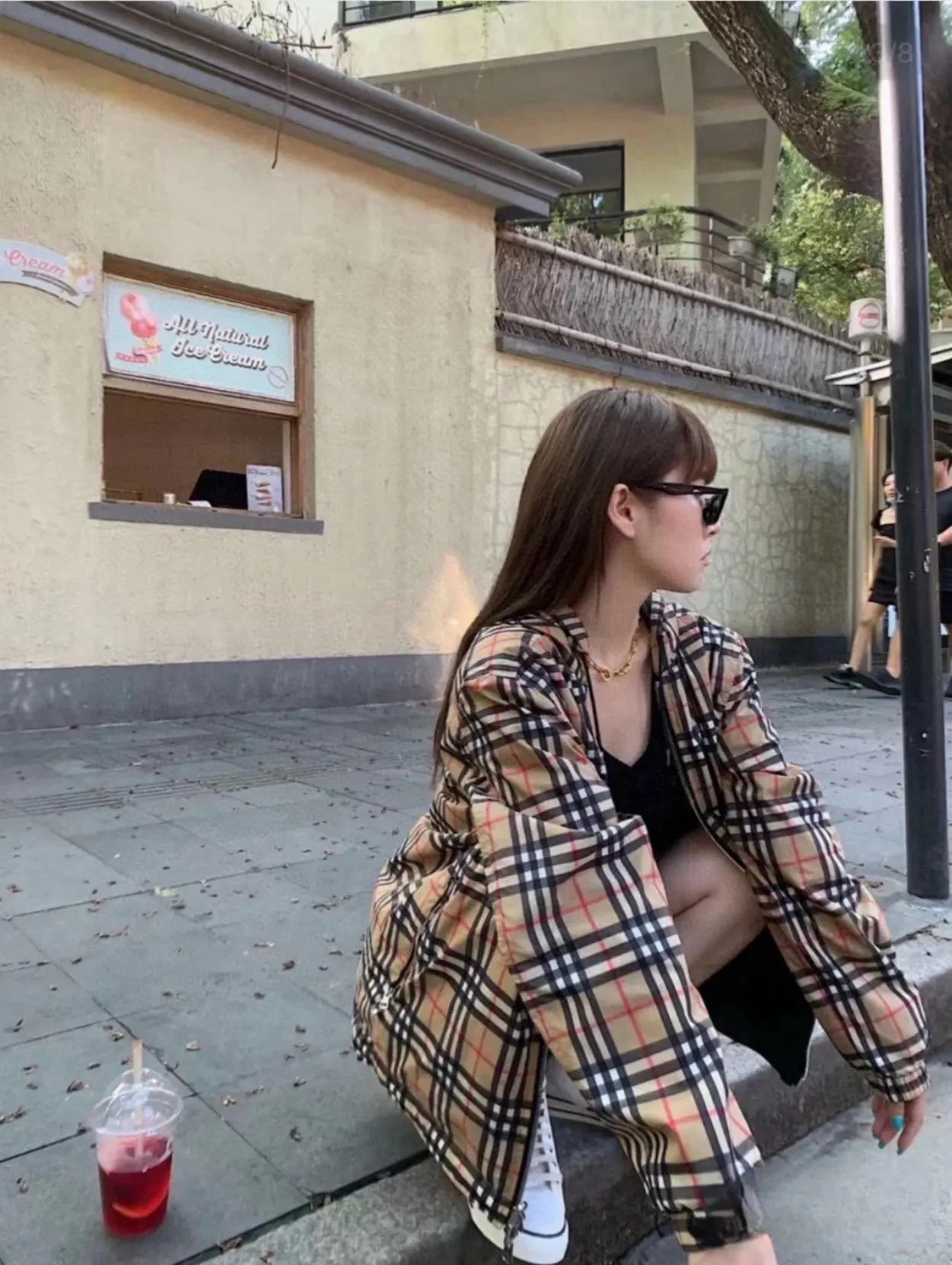 Reversible Check Hooded Jacket D23521676 — view 11