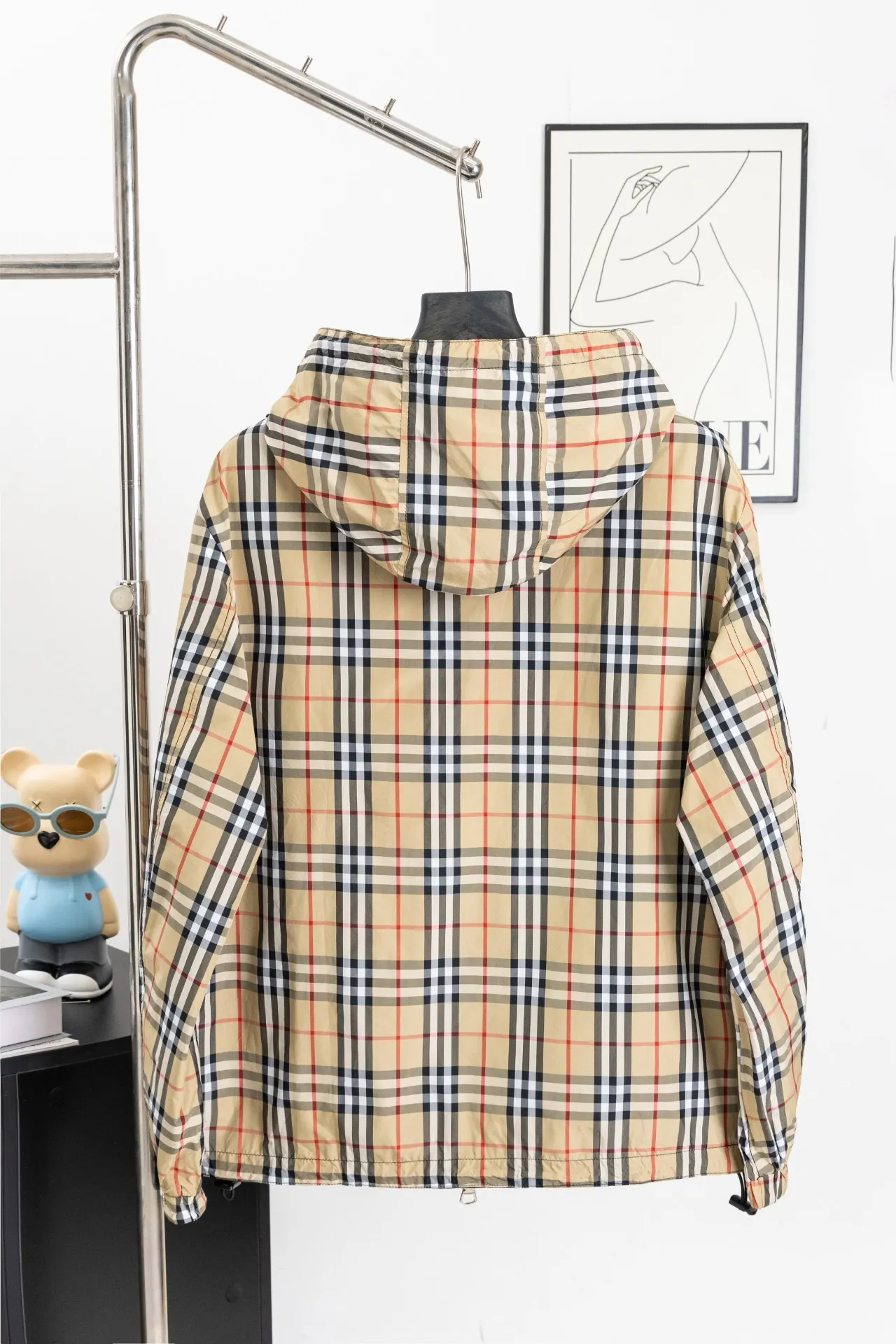 Reversible Check Hooded Jacket D23521677 — view 2