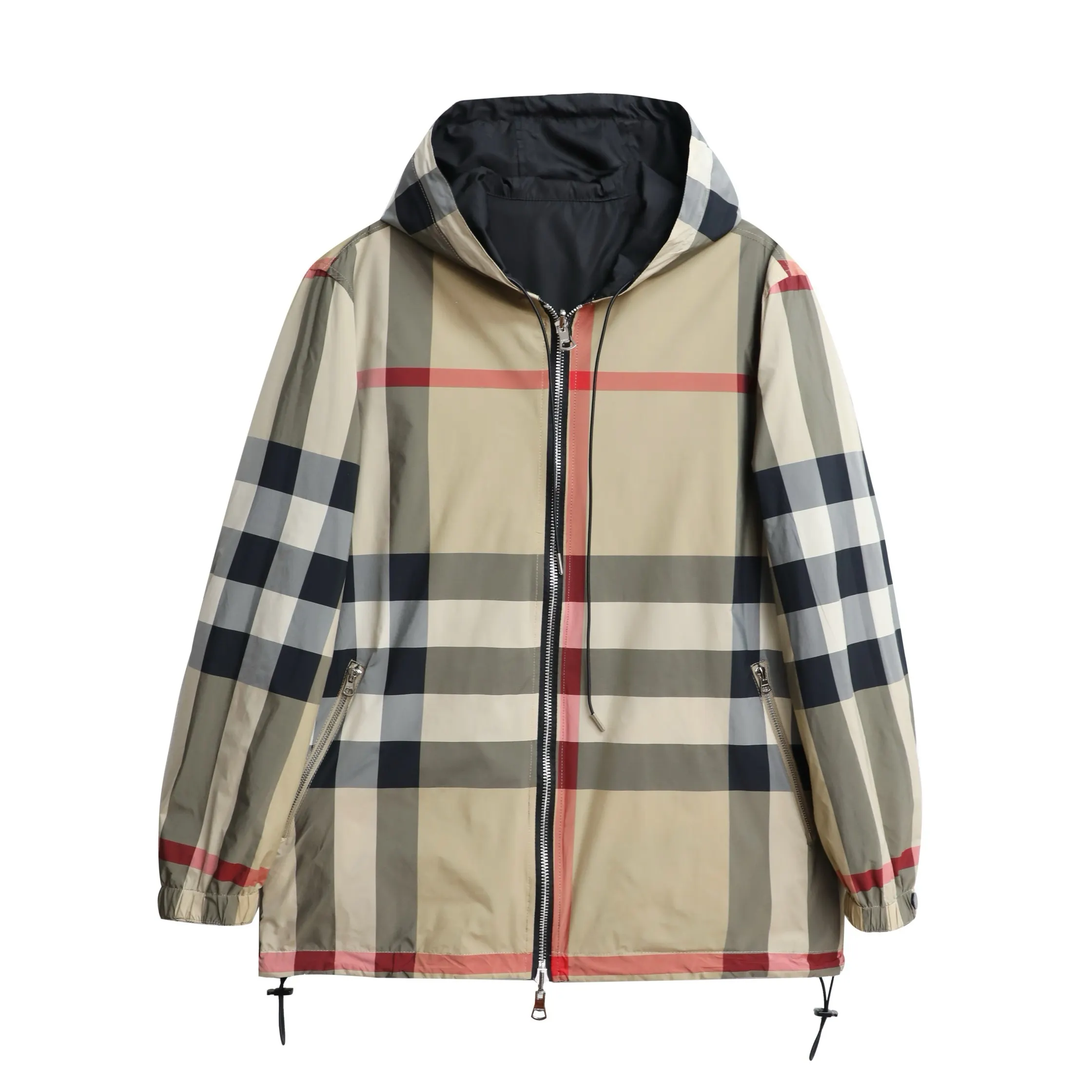 Reversible Check Hooded Jacket D23521681