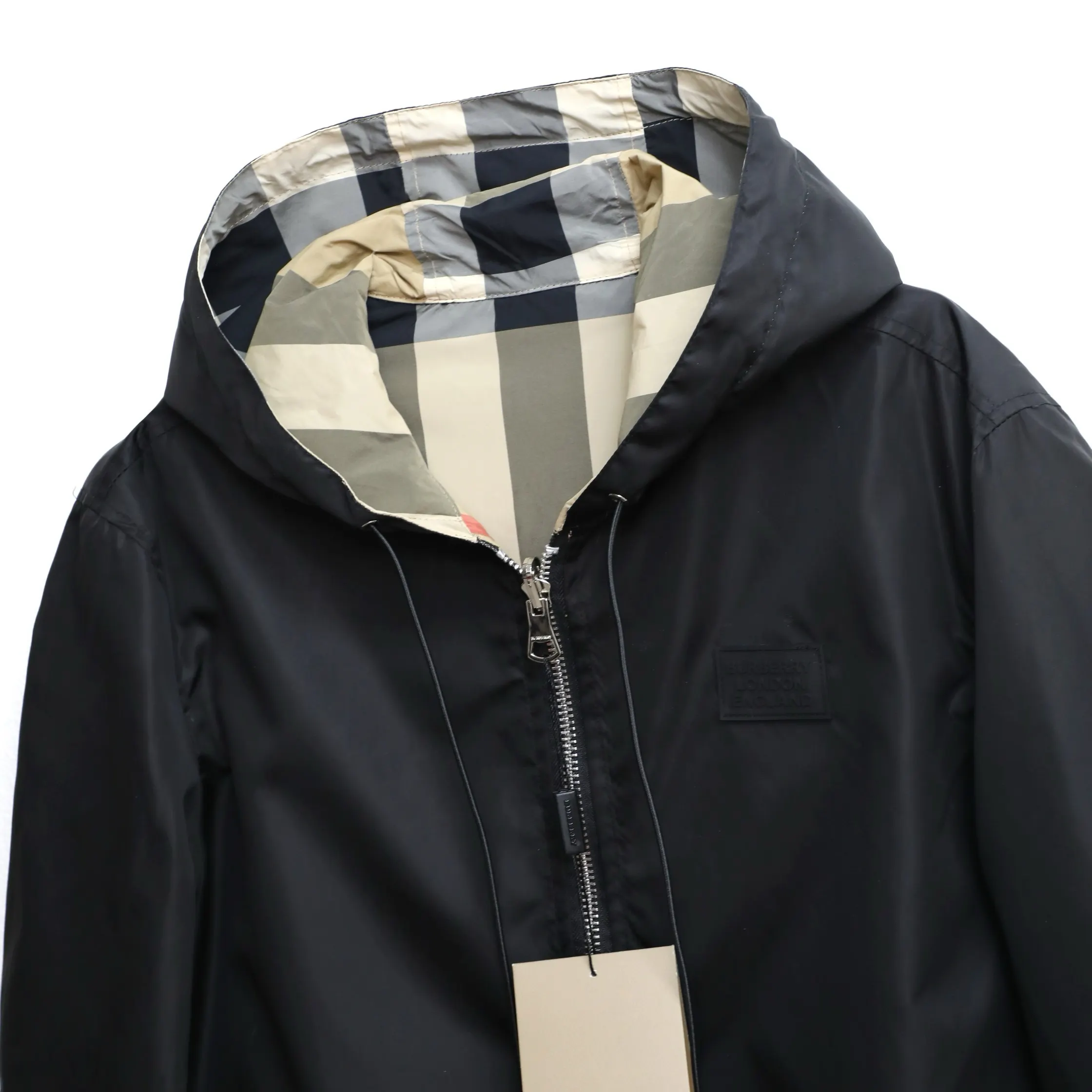 Reversible Check Hooded Jacket D23521681 — view 4