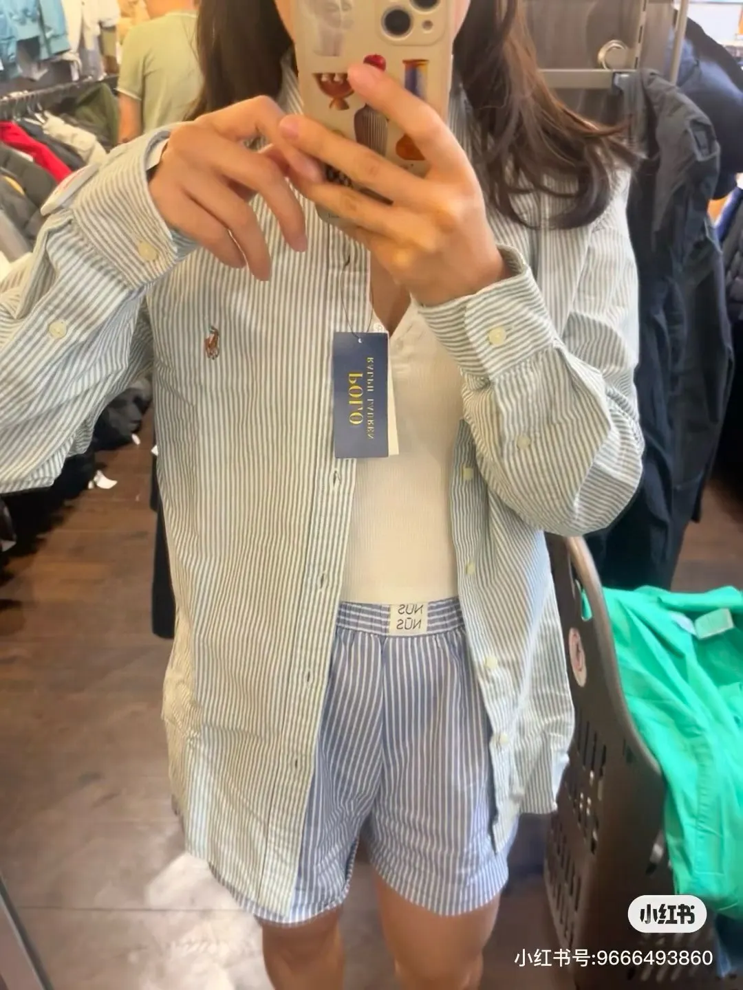 Striped Cotton Oxford Casual Shirt D15521720