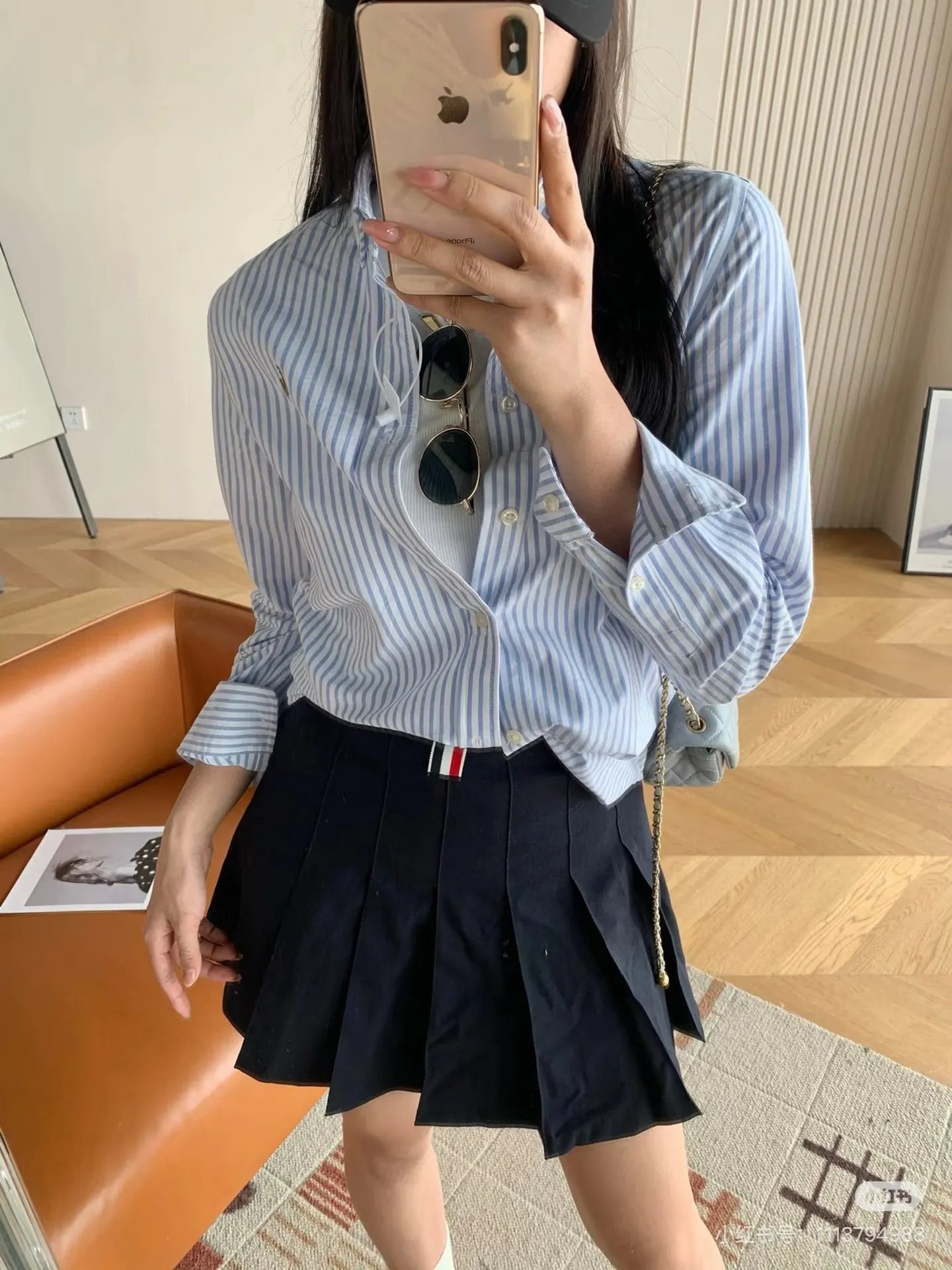 Striped Cotton Oxford Casual Shirt D15521720 — view 5