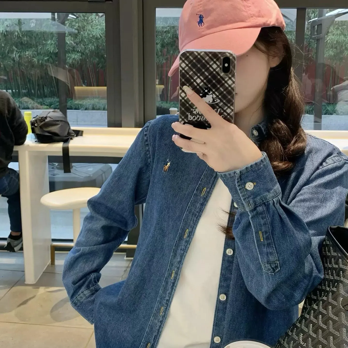 Pony Logo Washed Denim Shirt D16520257