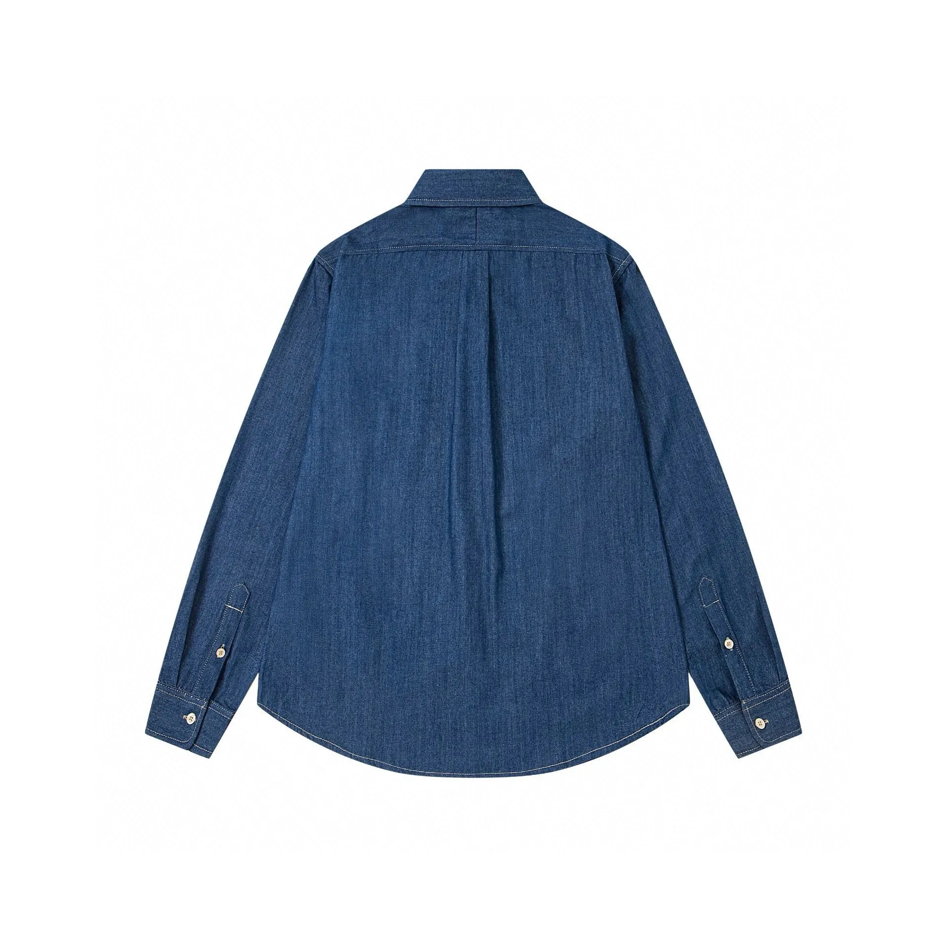Button-Down Logo-Embroidered Denim Shirt D16520259 — view 2