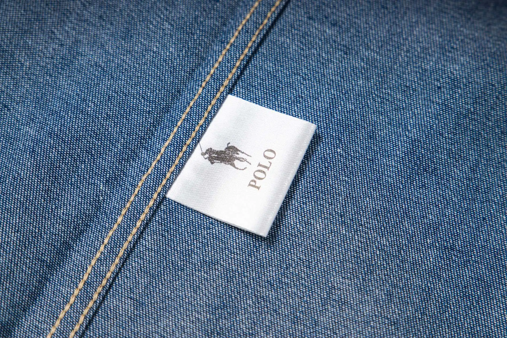 Button-Down Logo-Embroidered Denim Shirt D16520259 — view 9