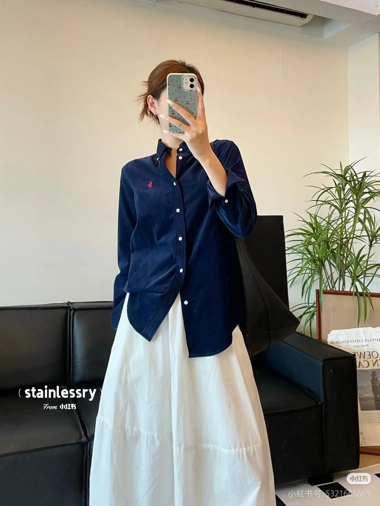 Pony Embroidered Long-Sleeve Button-Down Shirt D16520253 — view 3