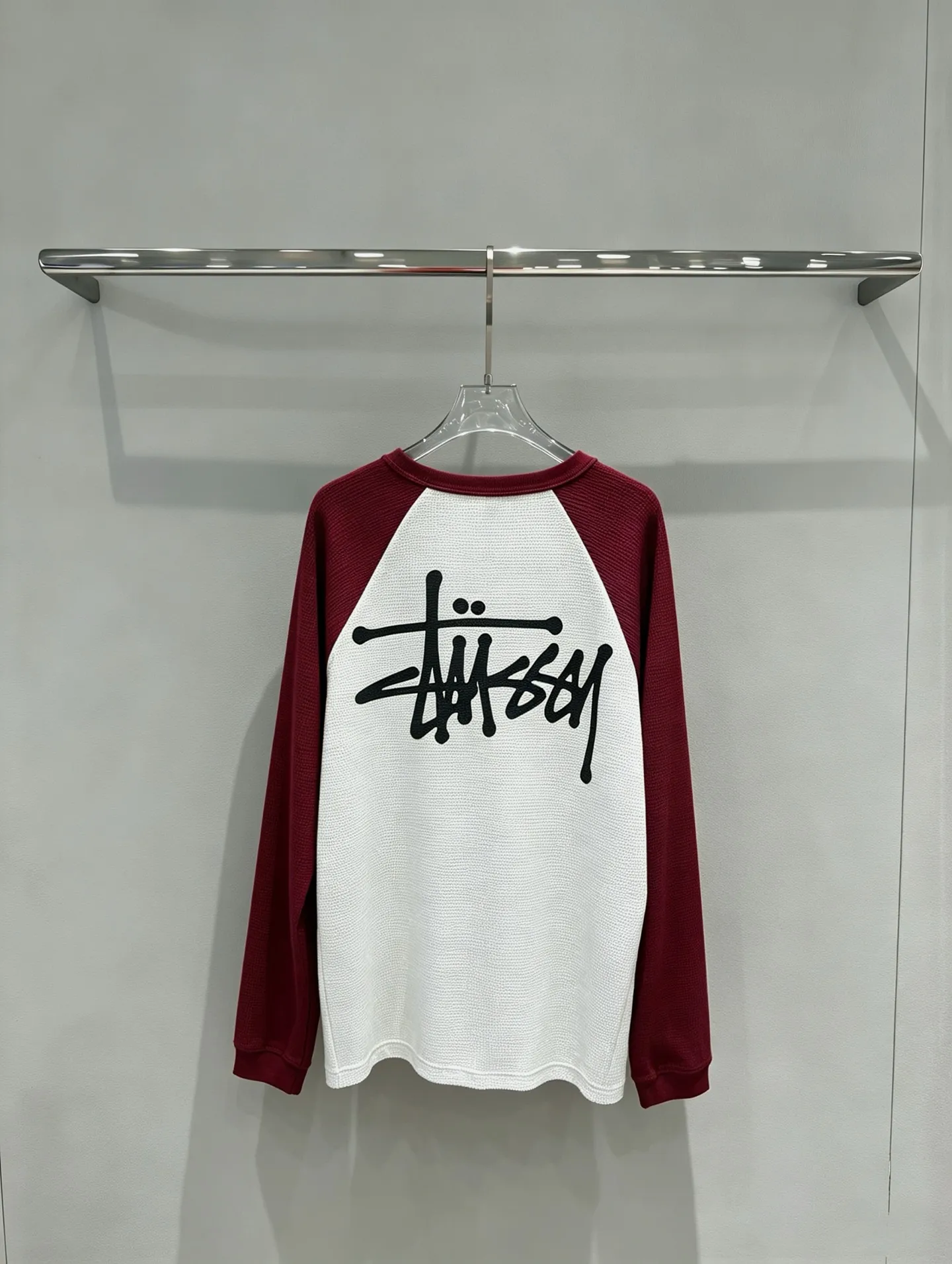 Stussy Waffle-Knit Raglan Long-Sleeve T-Shirt D18018987 — view 2