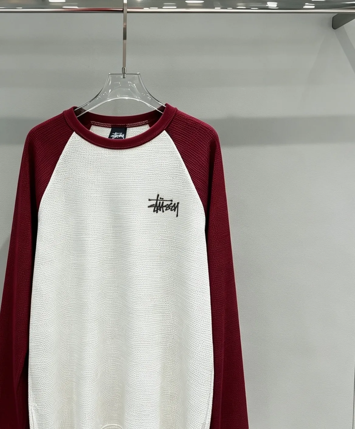 Stussy Waffle-Knit Raglan Long-Sleeve T-Shirt D18018987 — view 3
