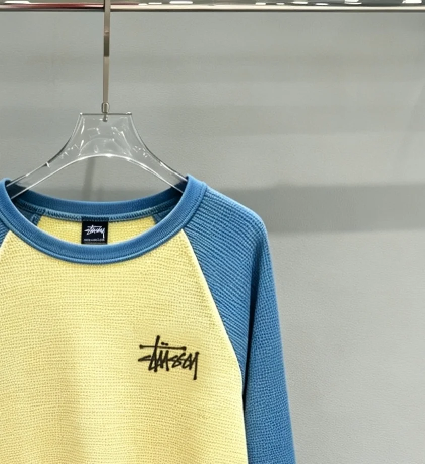 Stüssy Waffle-Knit Raglan Long-Sleeve T-Shirt D18018986 — view 6