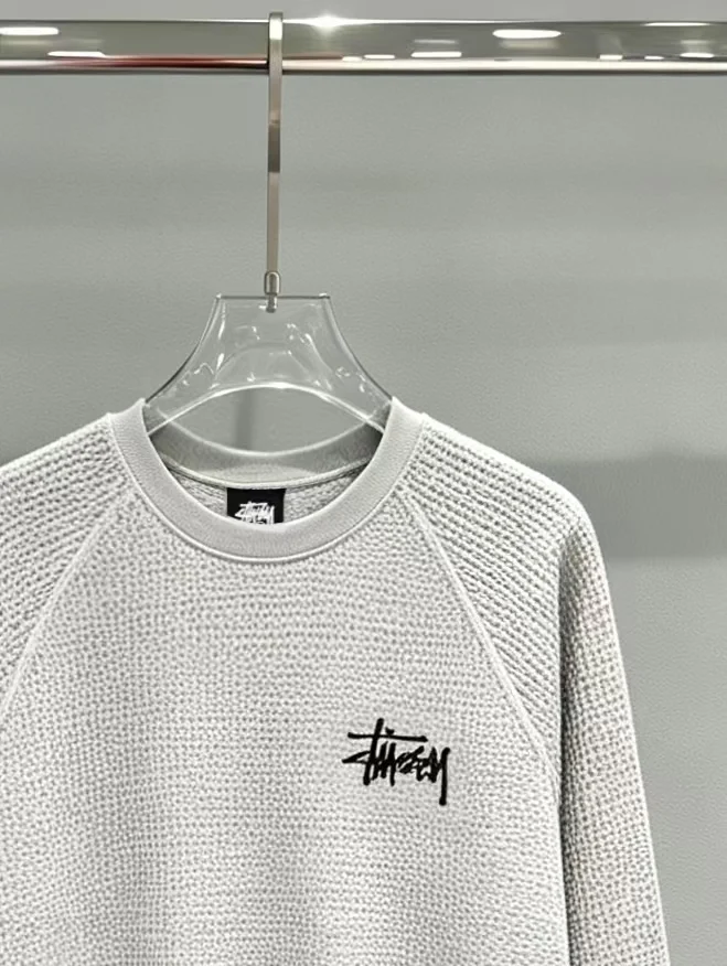 Logo-Embroidered Raglan Waffle-Knit T-Shirt D19518984 — view 5