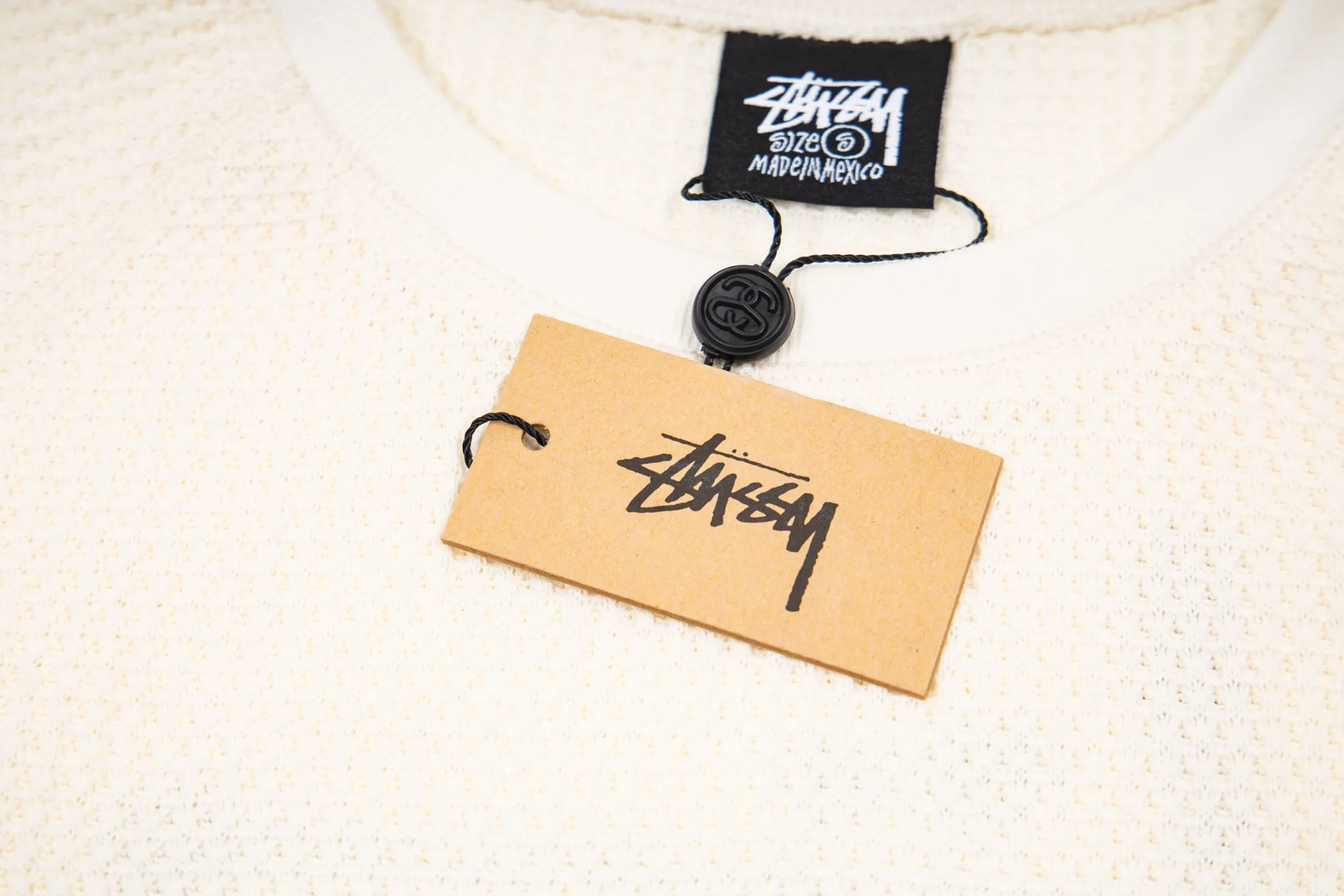 Logo-Embroidered Raglan Waffle-Knit Sweatshirt D19518982 — view 7