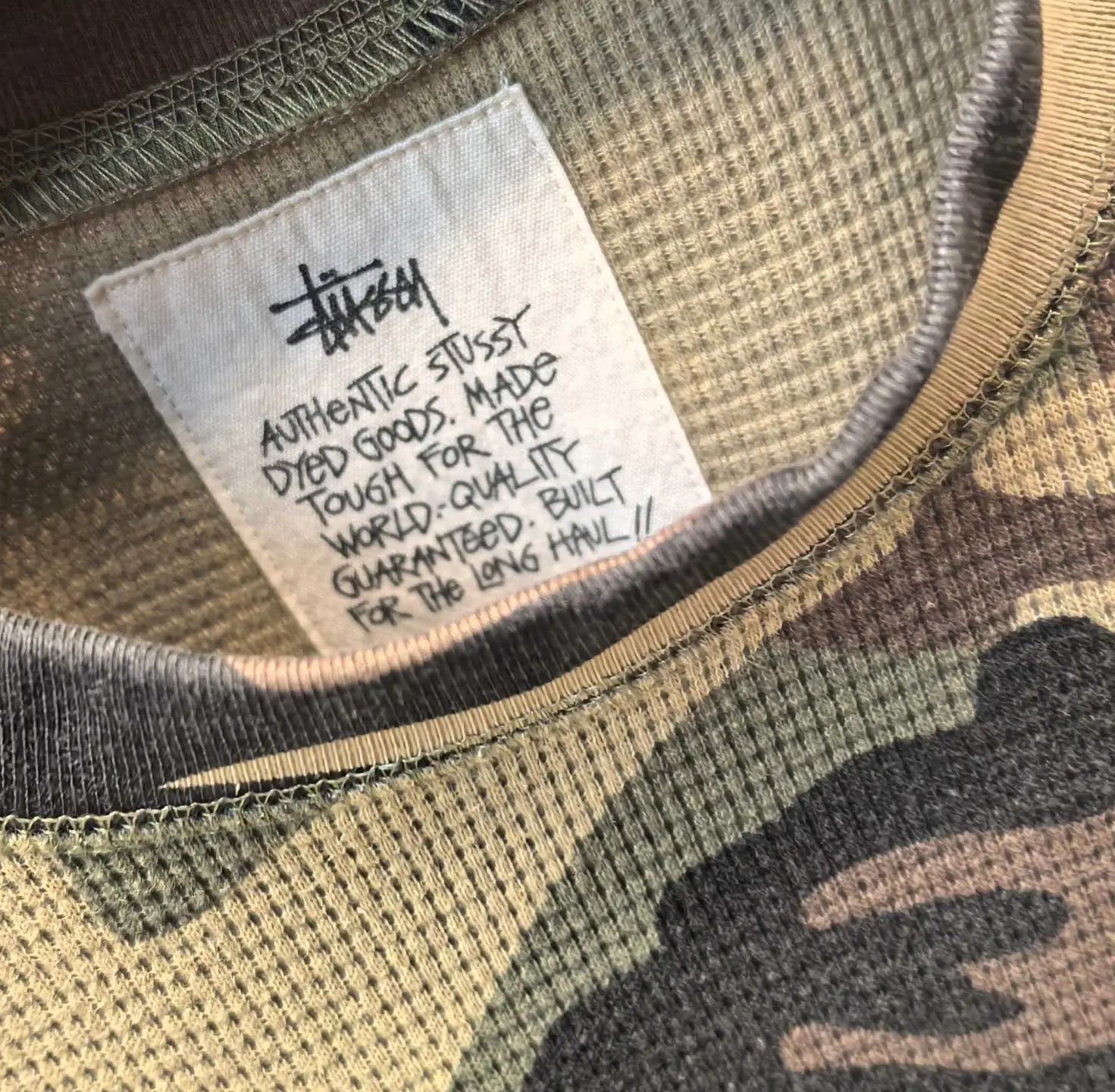 Camo Waffle-Knit Crew-Neck Sweatshirt D20518989 — view 7