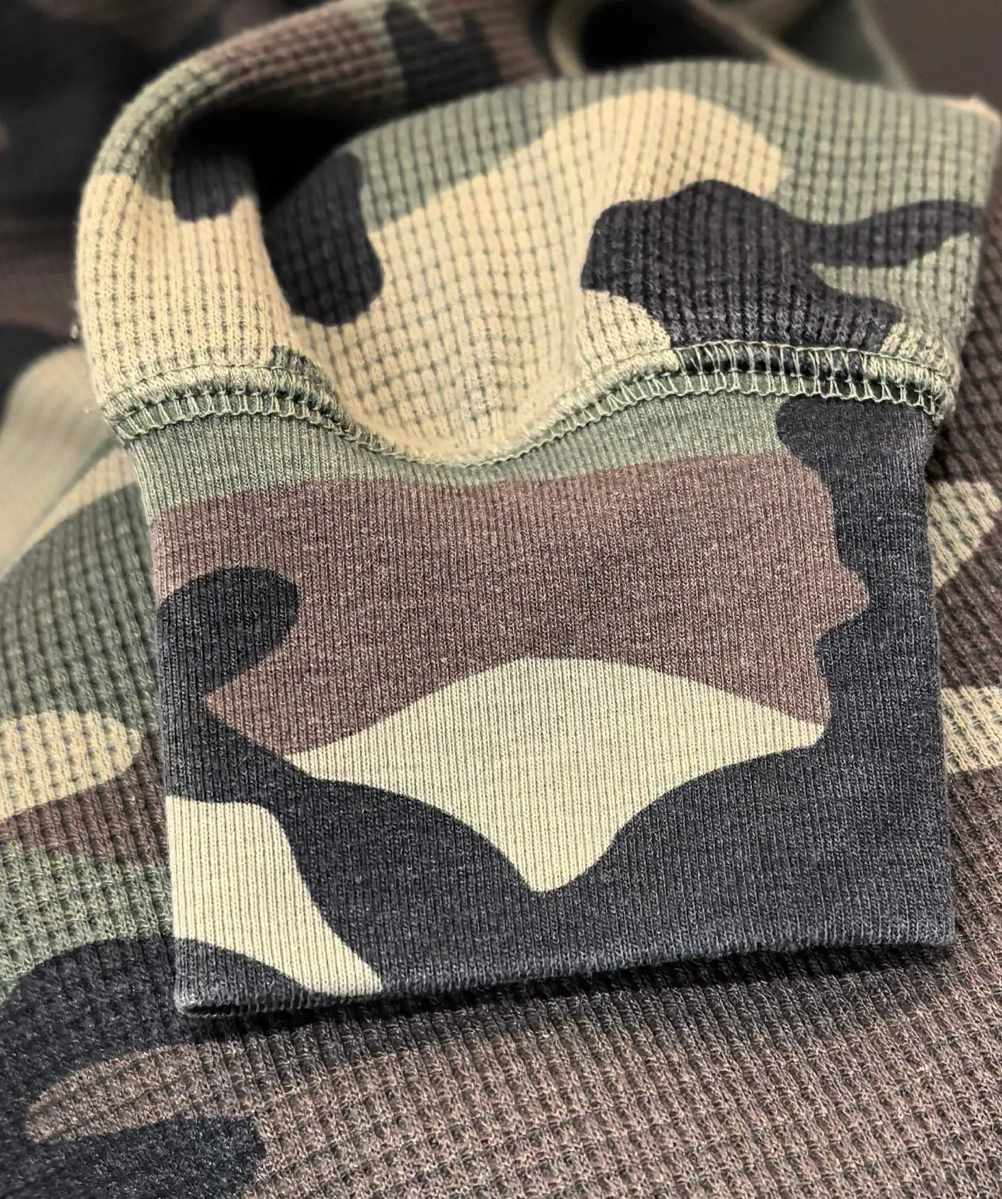 Camo Waffle-Knit Crew-Neck Sweatshirt D20518989 — view 8