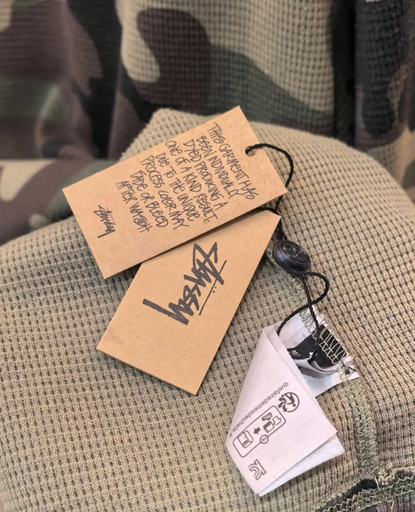 Camo Waffle-Knit Crew-Neck Sweatshirt D20518989 — view 9